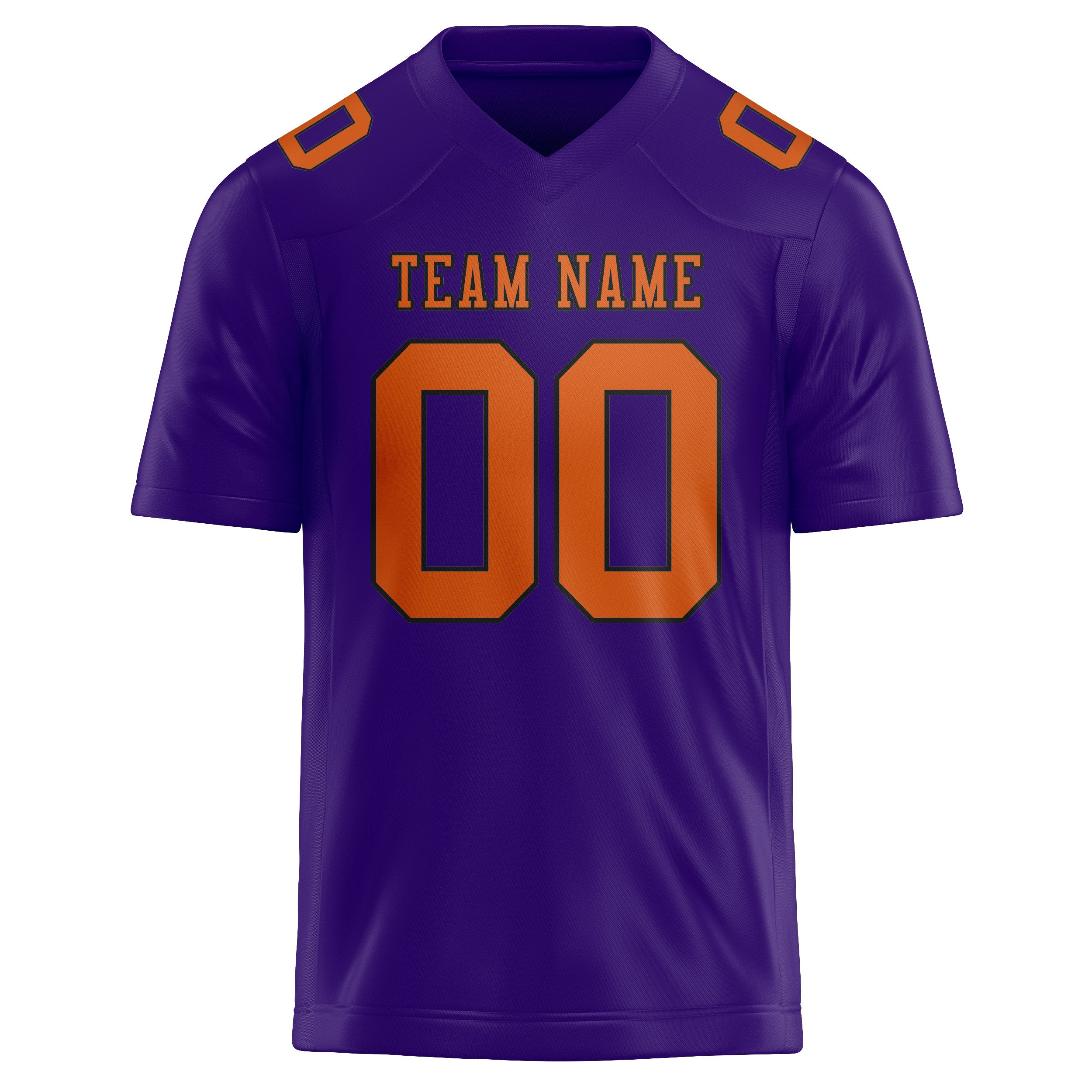 Custom Light Purple Orange Football Jersey