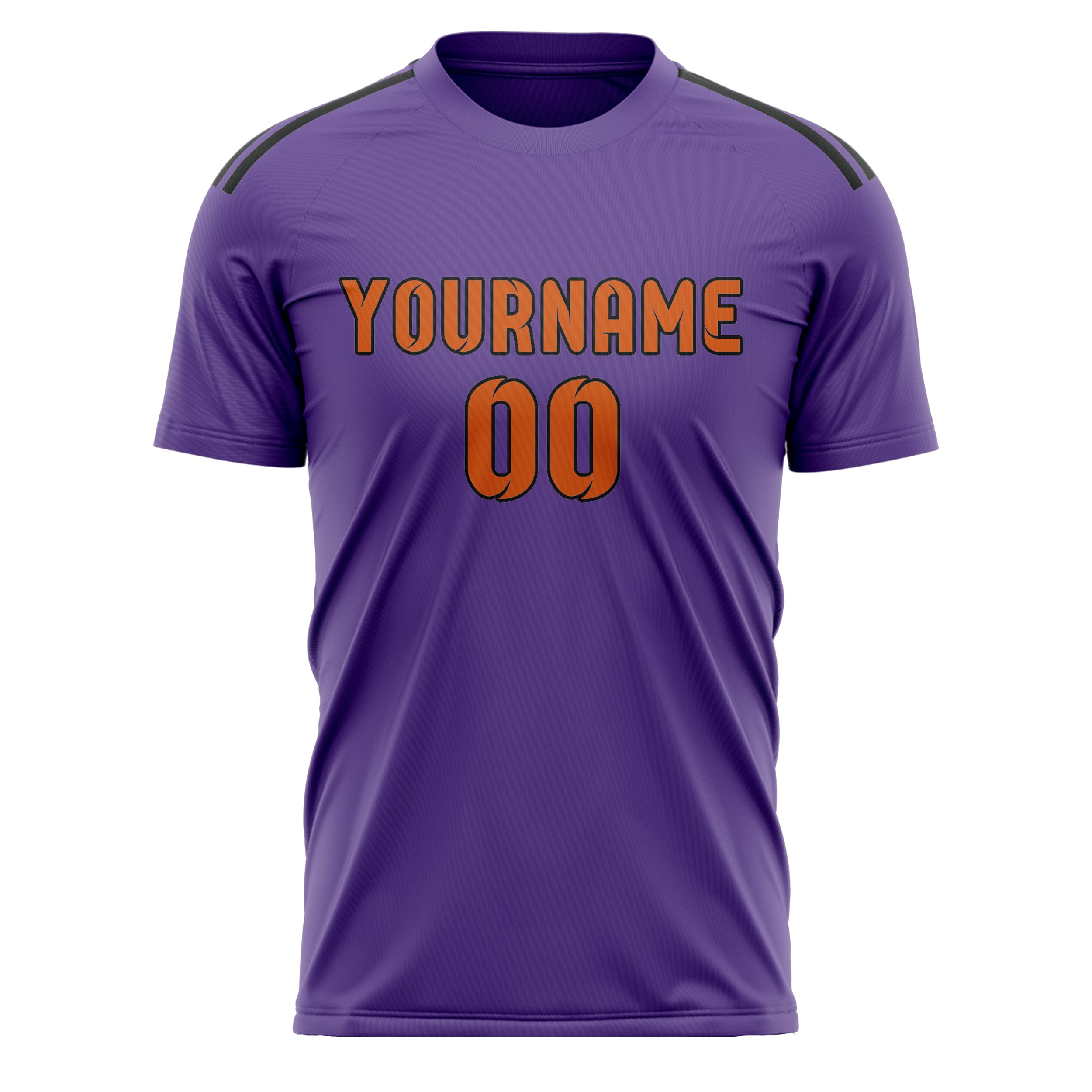 Custom Light Purple Orange Soccer Jersey