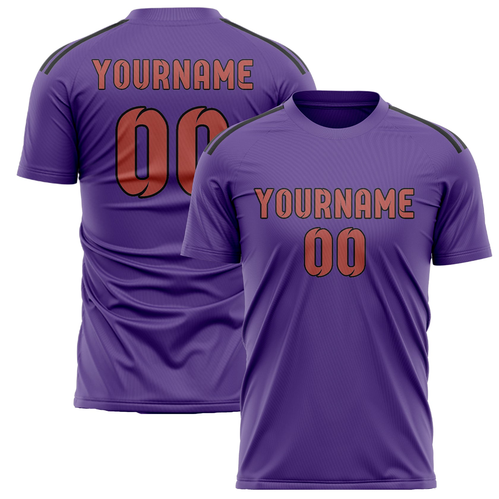 Custom Light Purple Copper Rose Soccer Jersey