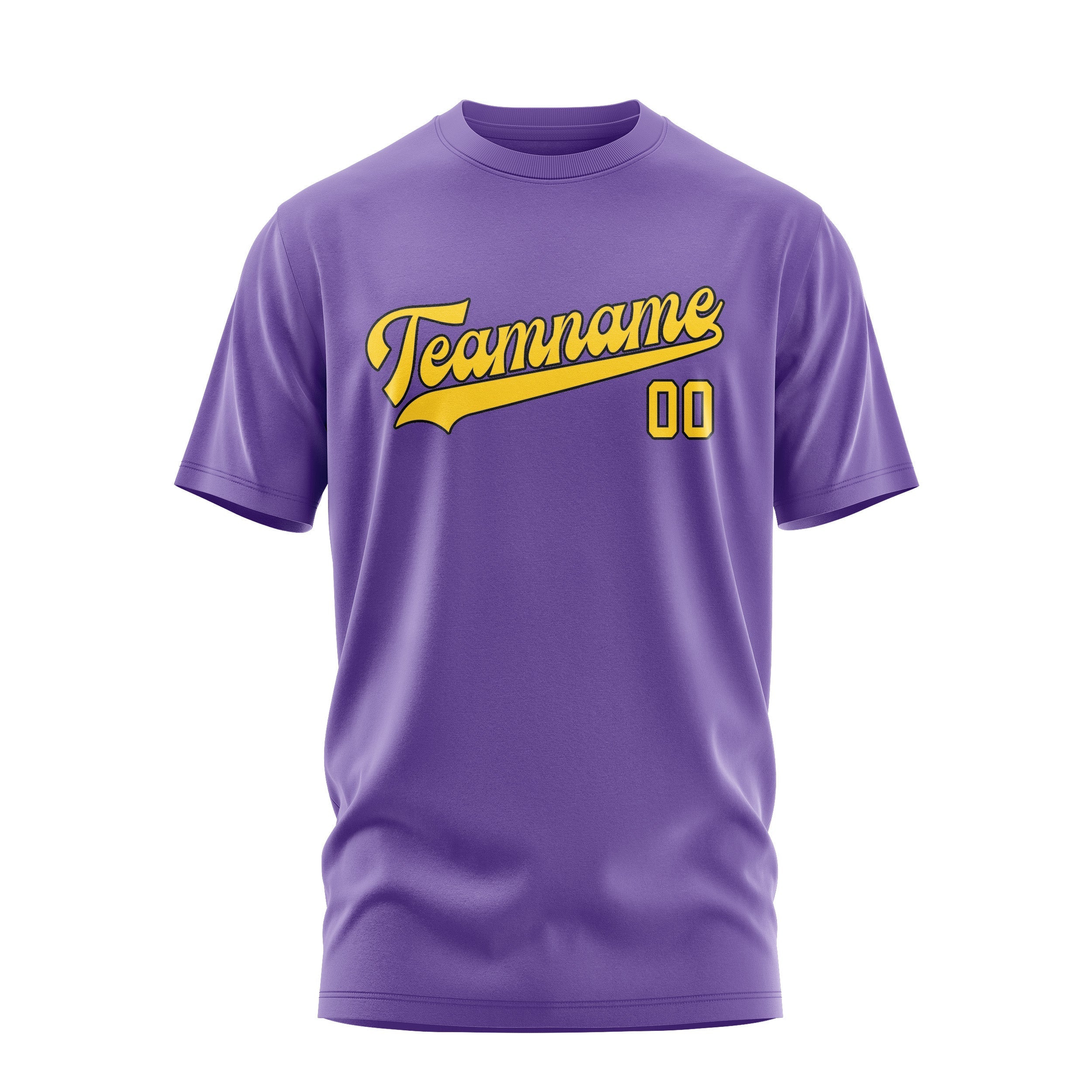Custom Light Purple Gold T-Shirt