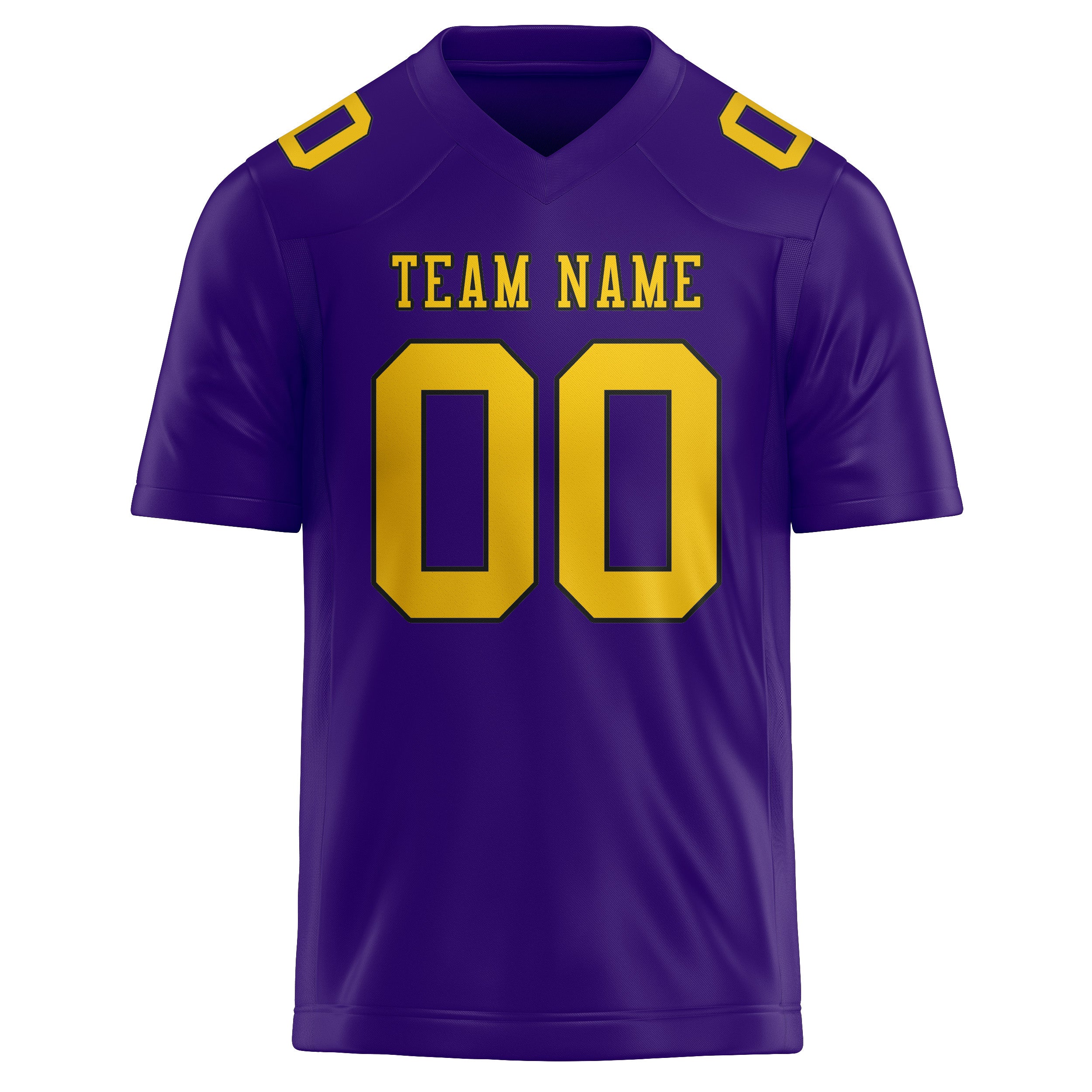 Custom Light Purple Gold Football Jersey