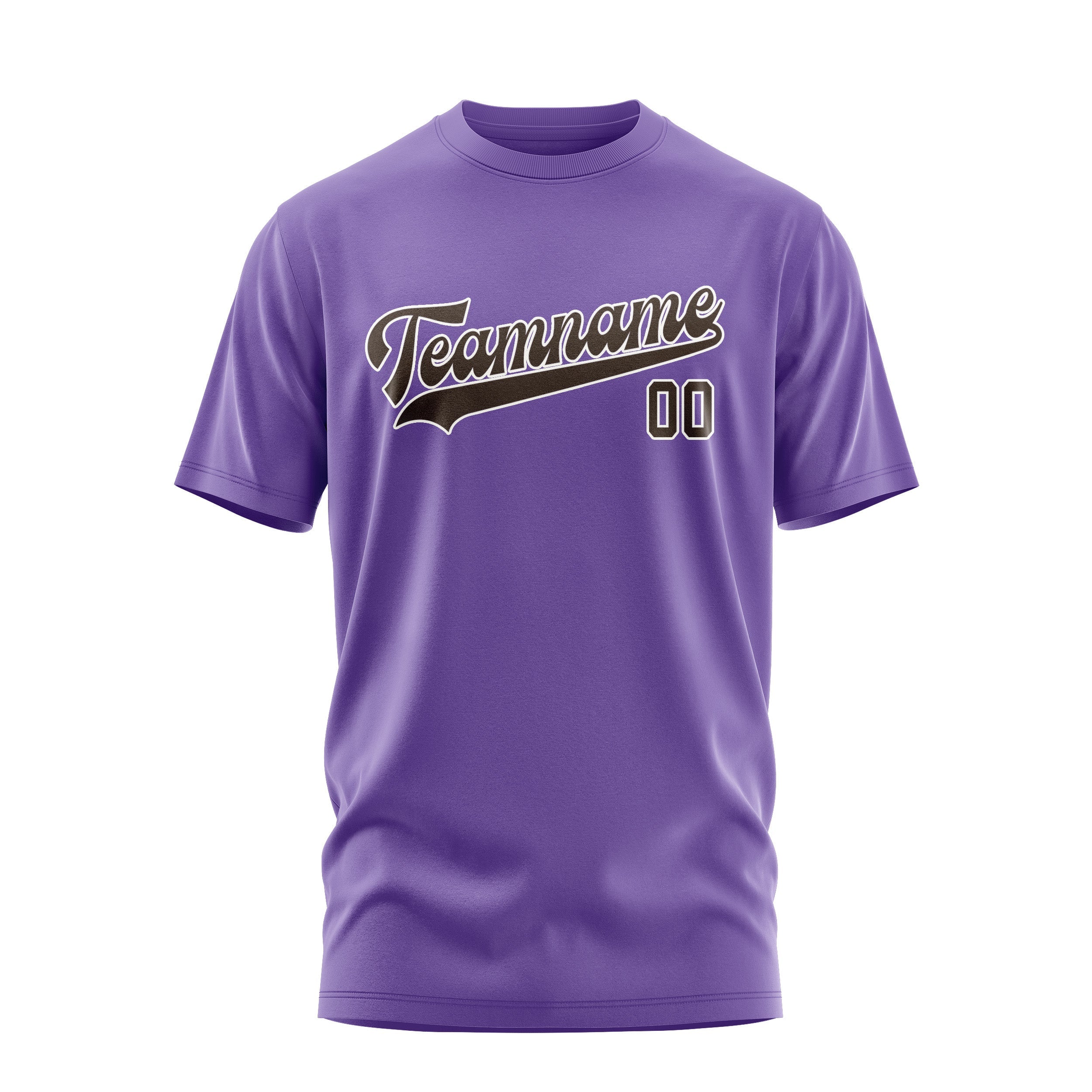 Custom Light Purple Brown T-Shirt