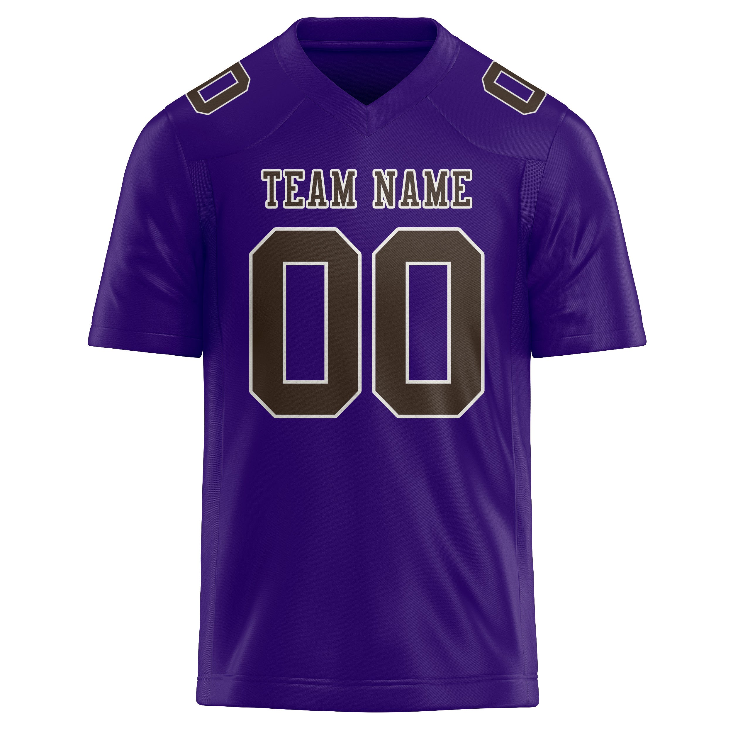 Custom Light Purple Brown Football Jersey