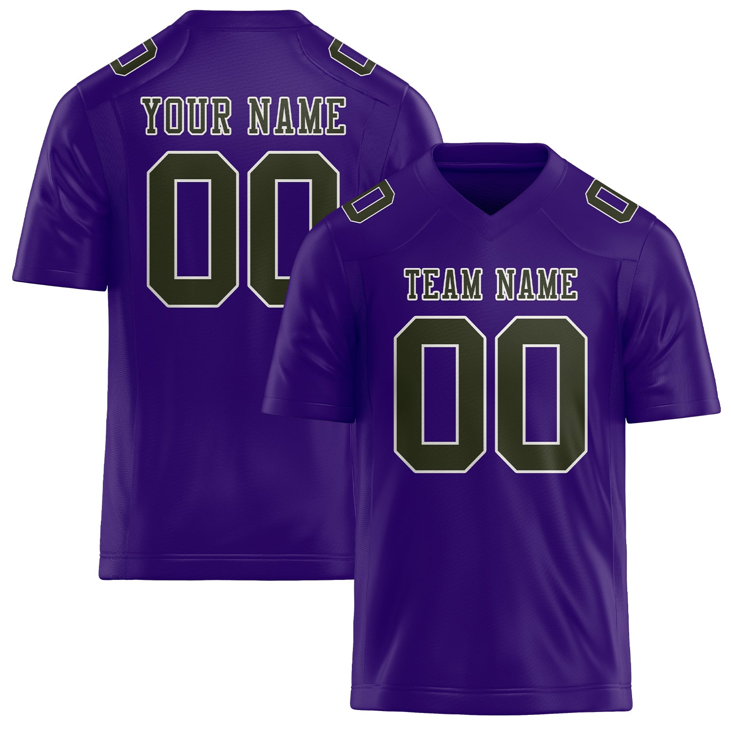 Custom Light Purple Olive Football Jersey
