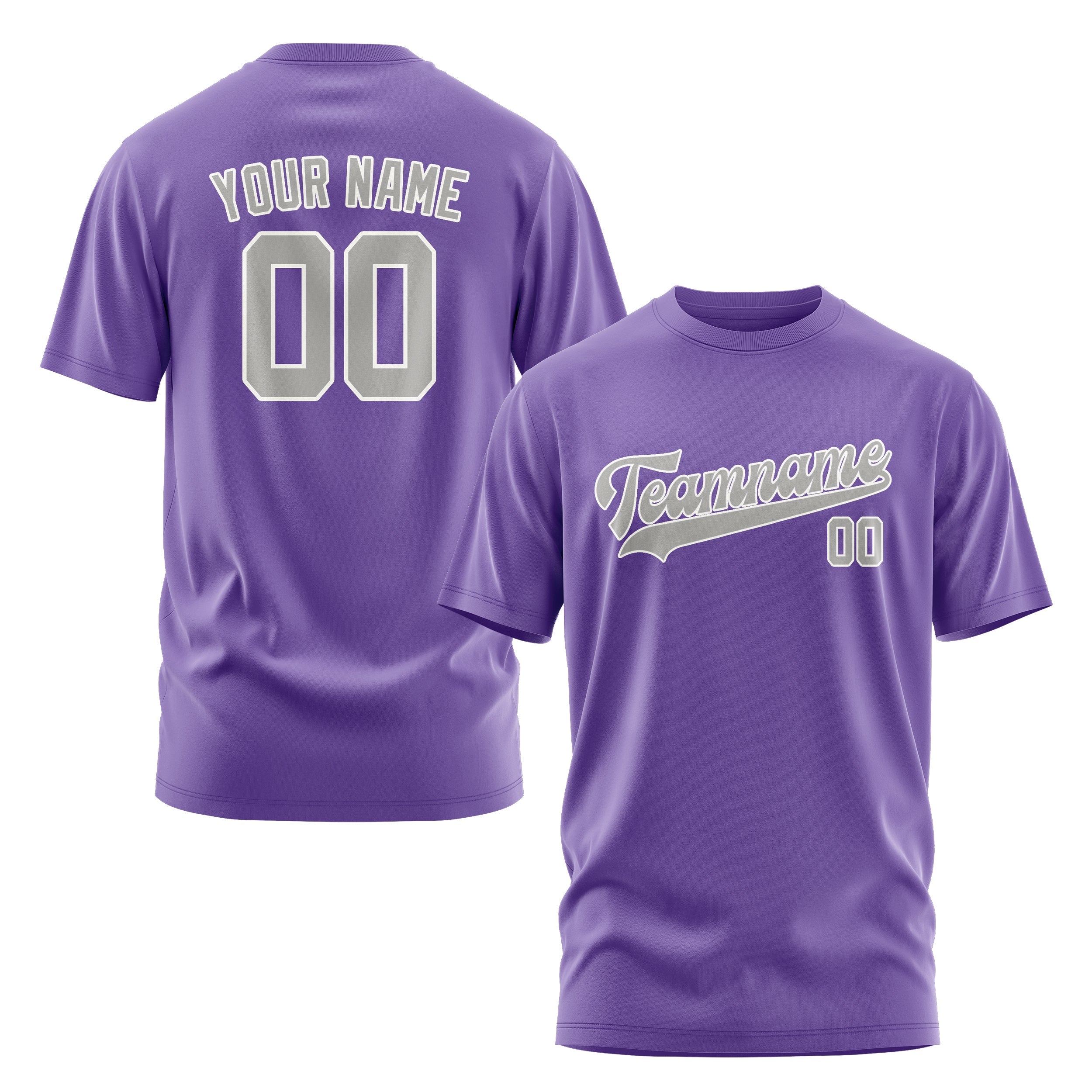 Custom Light Purple Gray T-Shirt