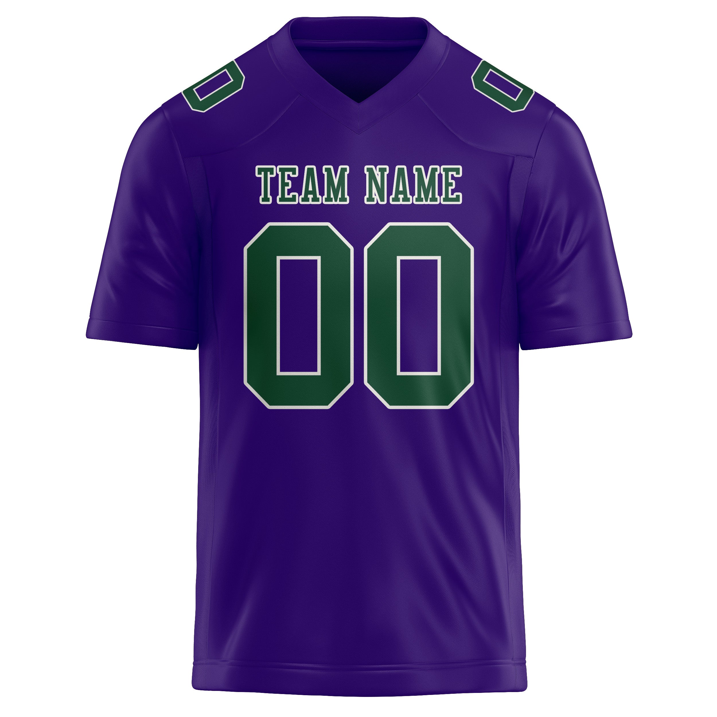 Custom Light Purple Green Football Jersey