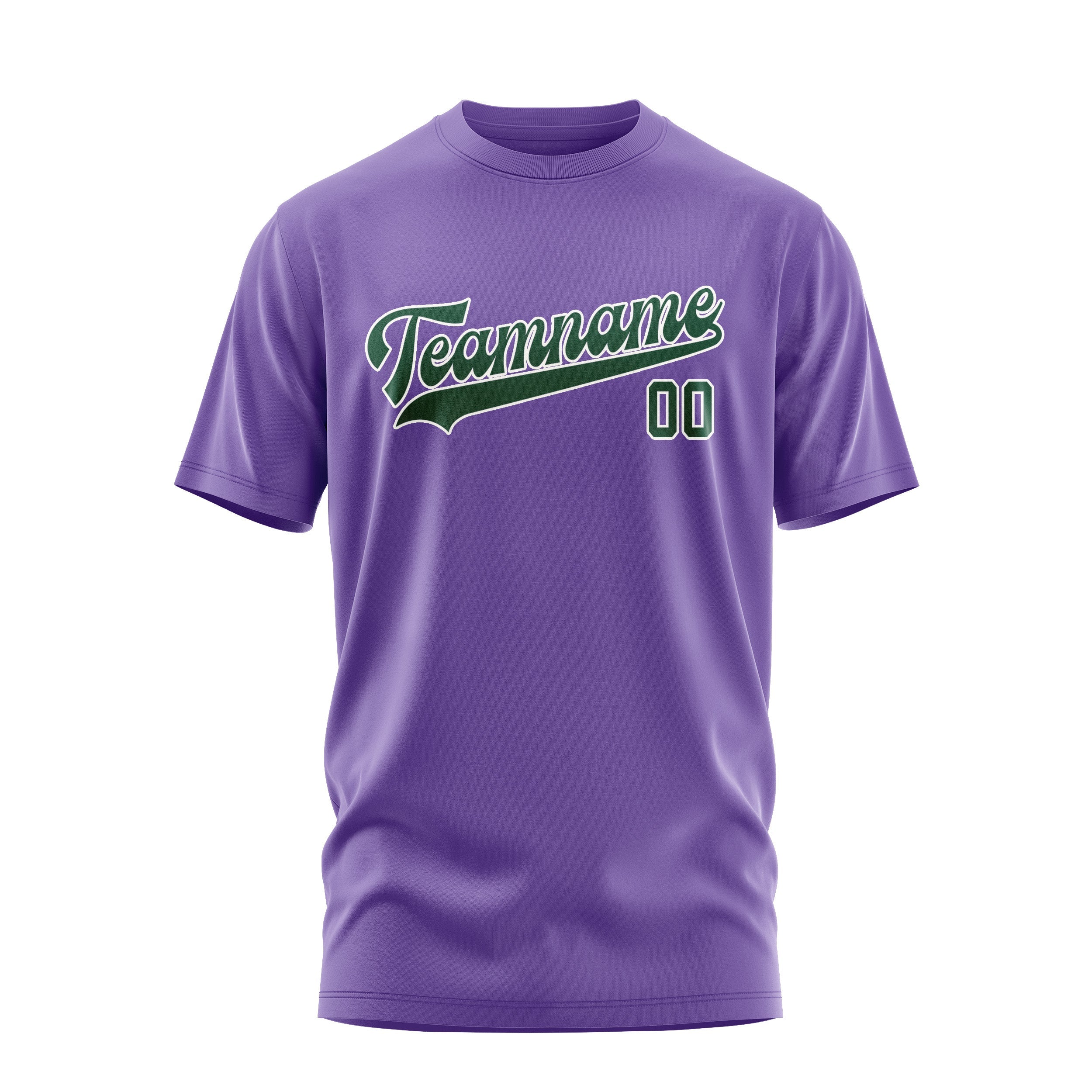 Custom Light Purple Green T-Shirt
