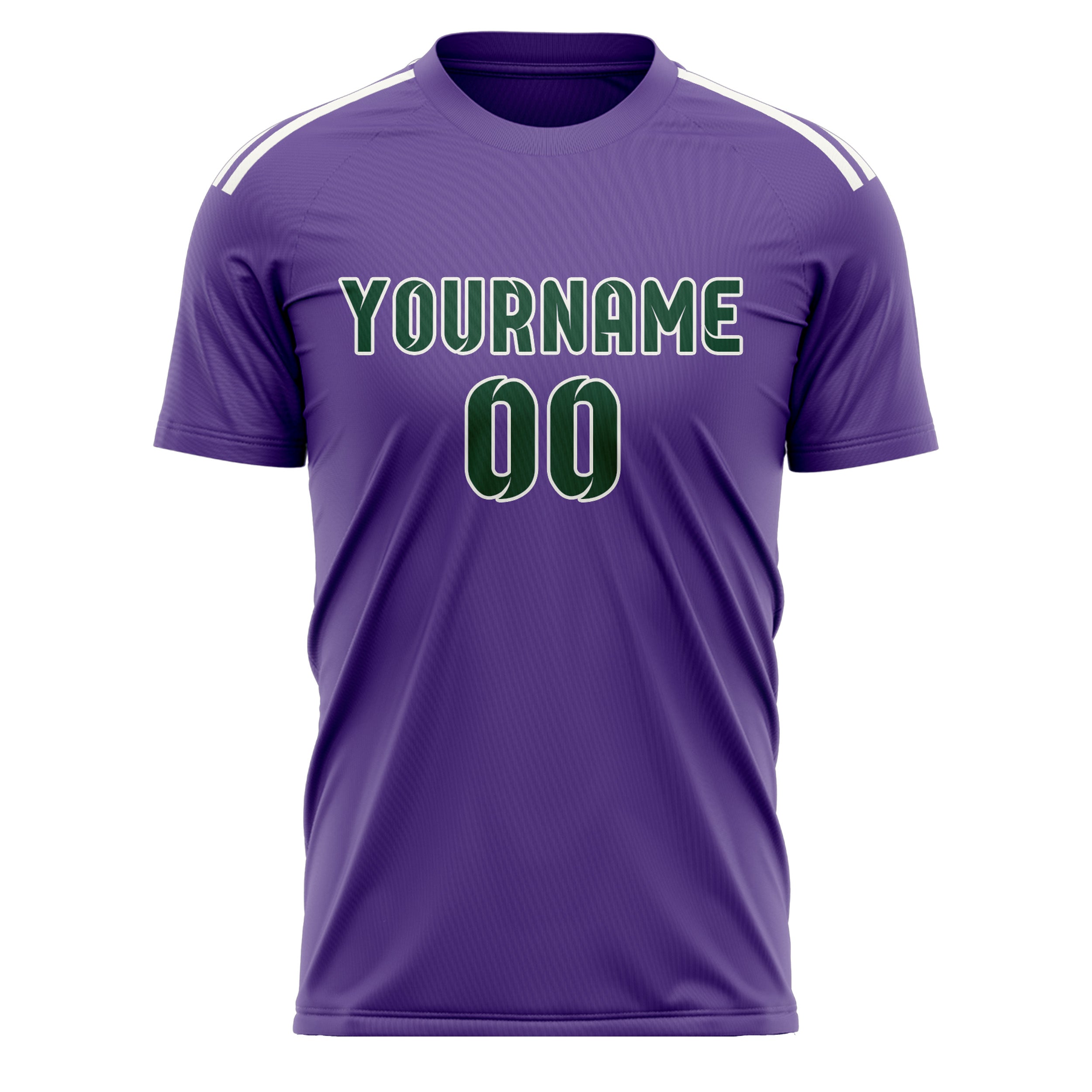 Custom Light Purple Green Soccer Jersey