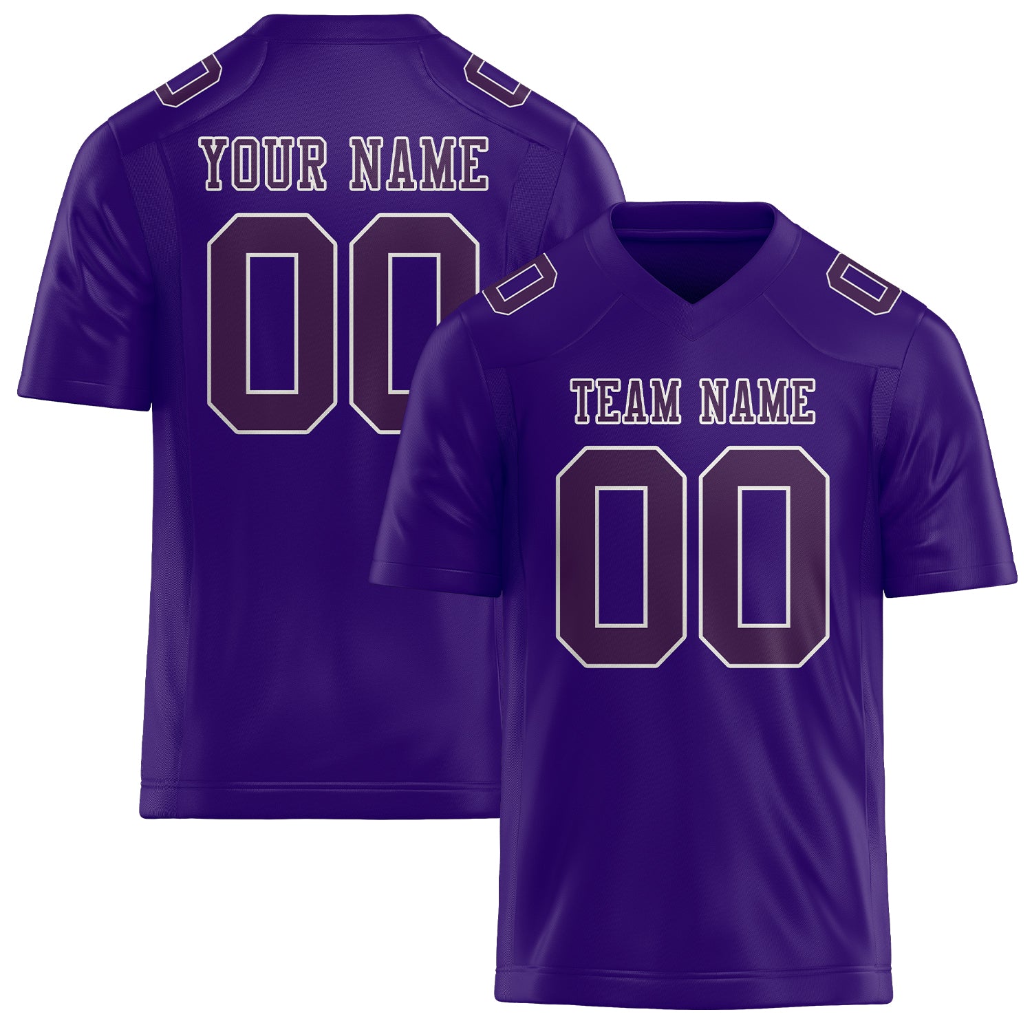 Custom Light Purple Purple Football Jersey