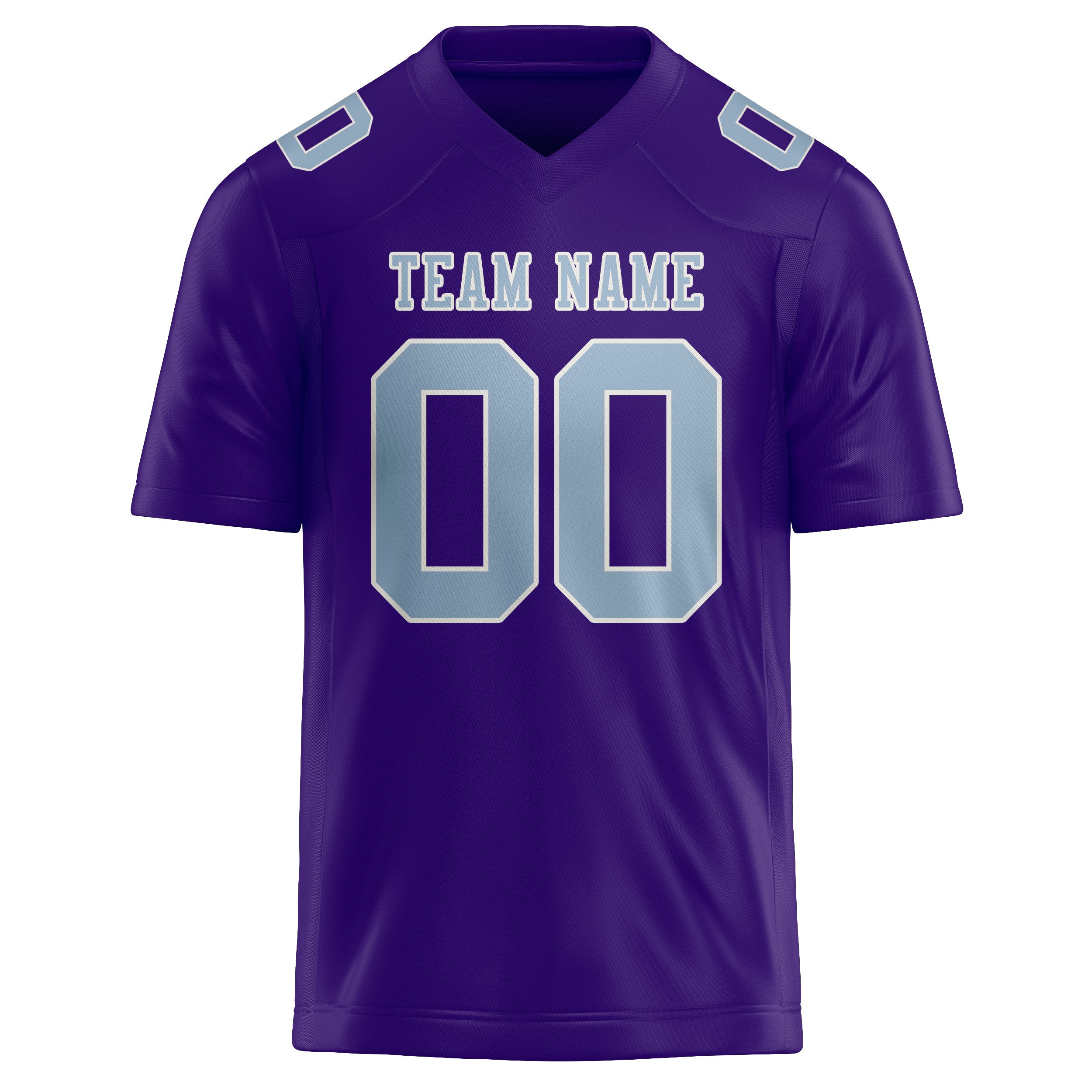 Custom Light Purple Light Blue Football Jersey