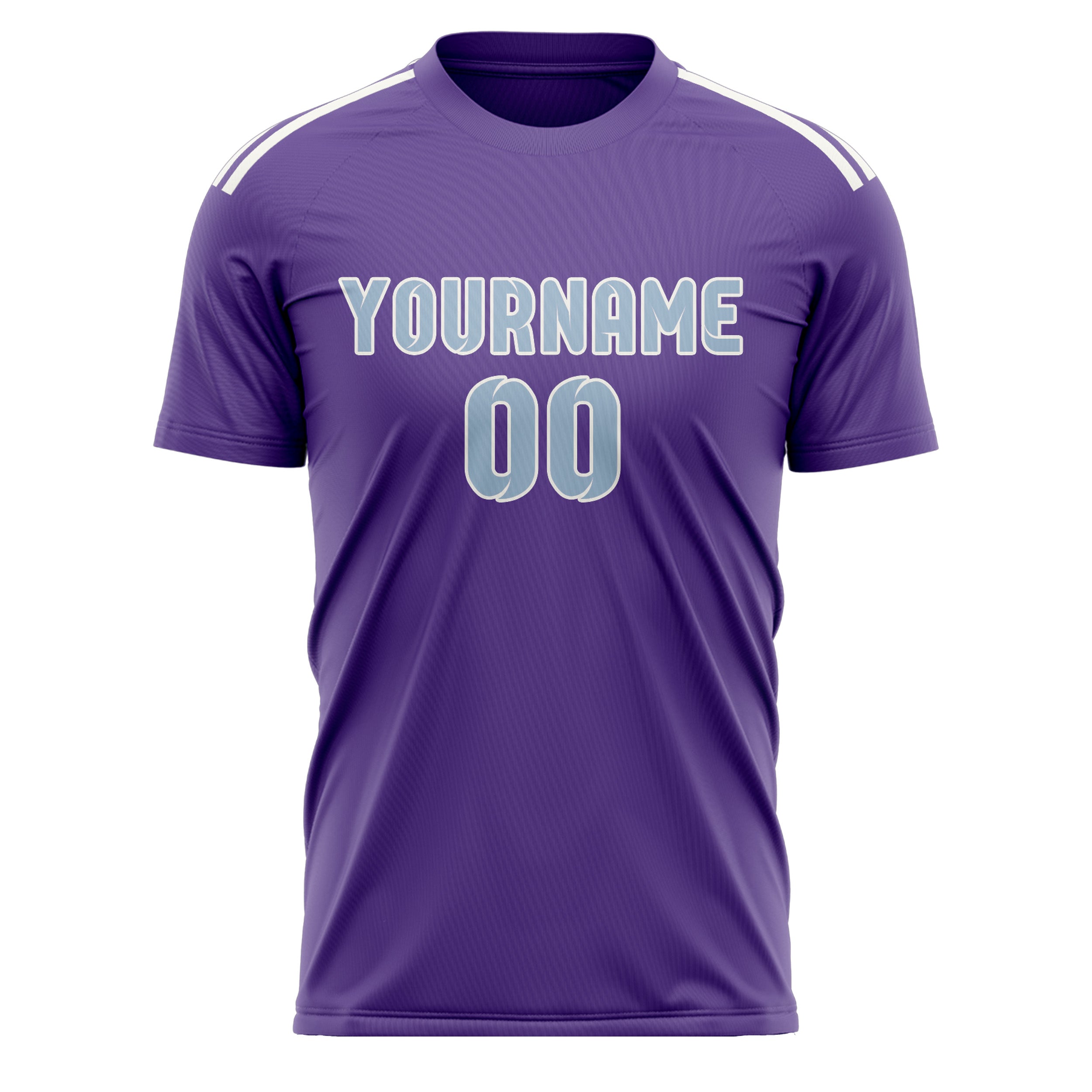 Custom Light Purple Light Blue Soccer Jersey