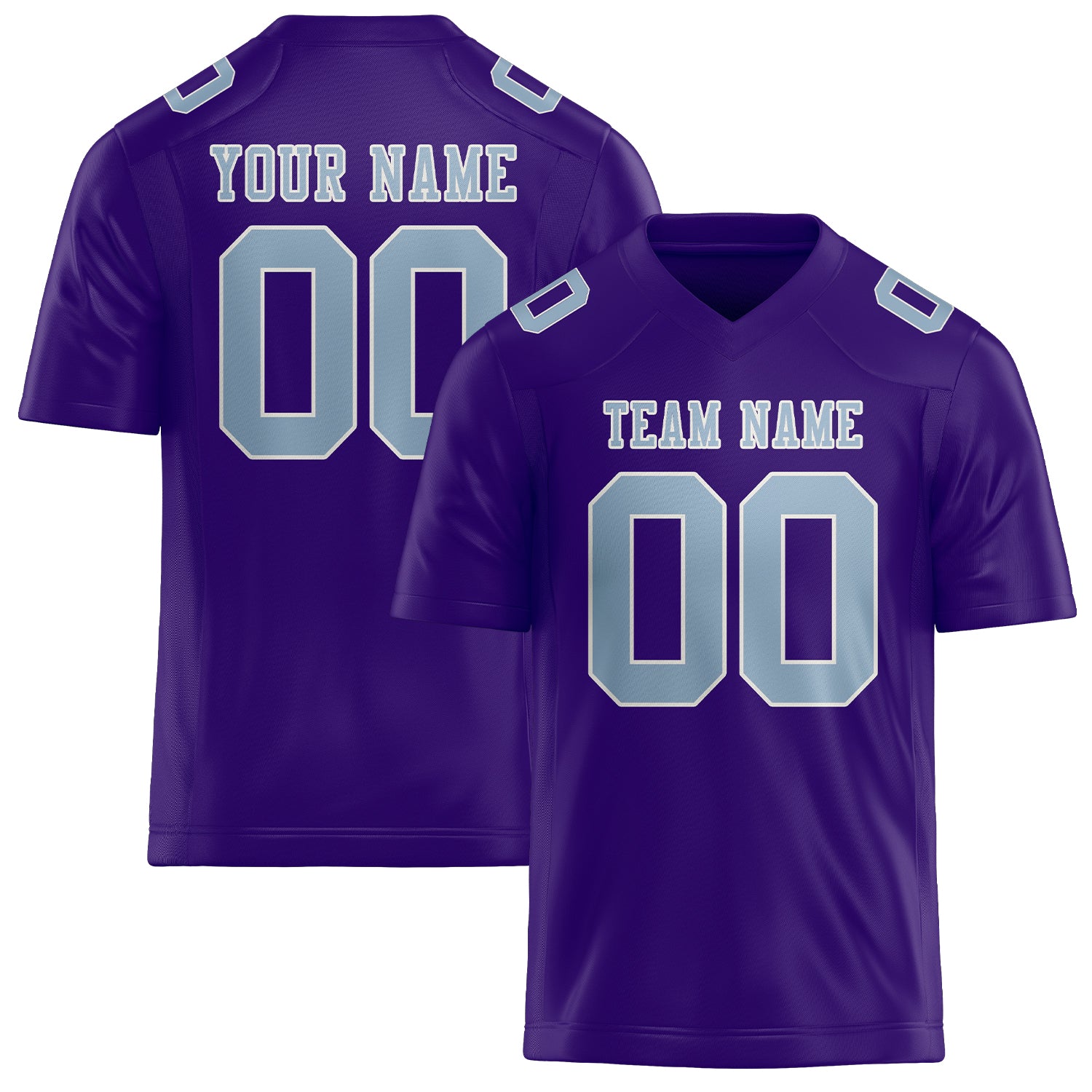 Custom Light Purple Light Blue Football Jersey