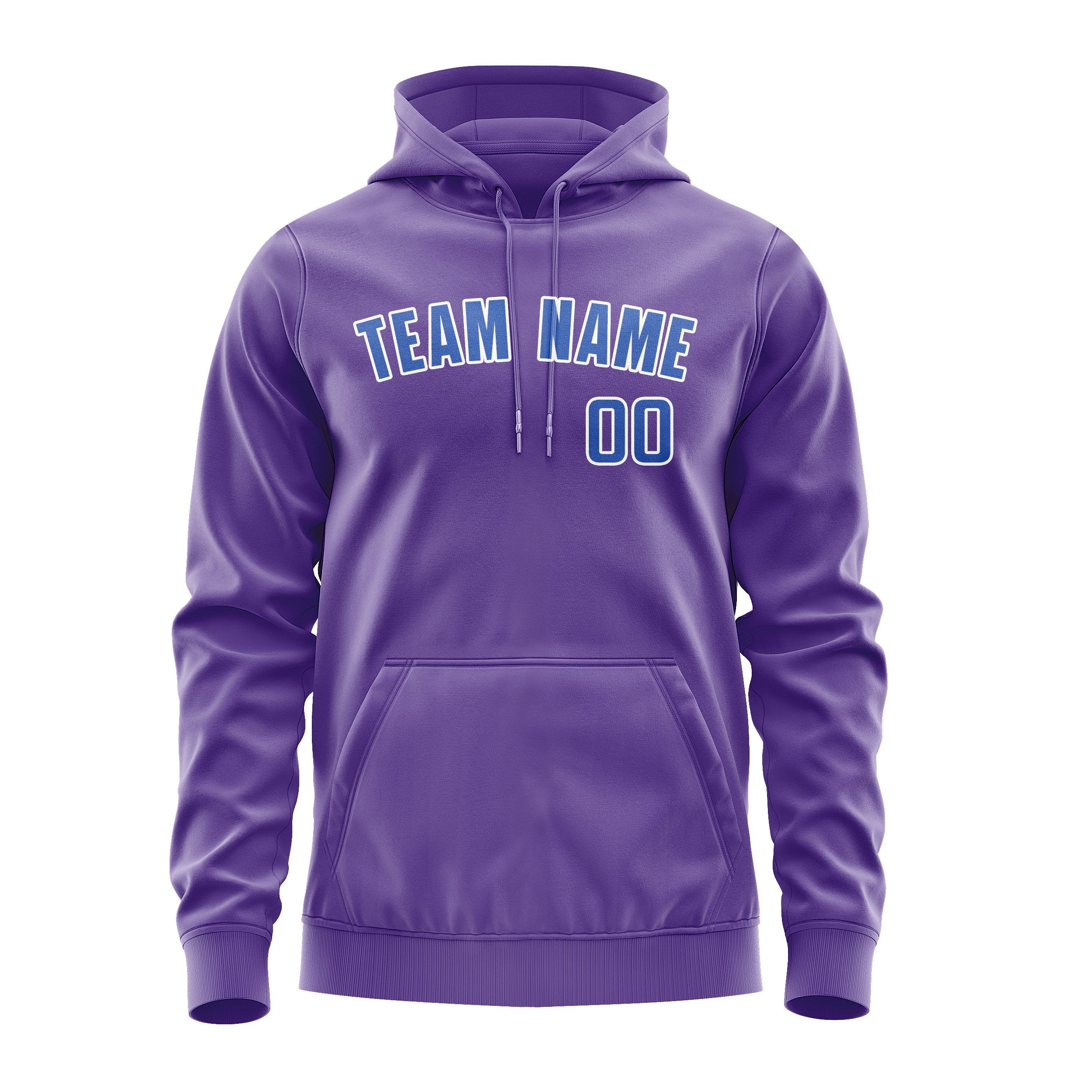 Custom Light Purple Sky Blue Hoodie