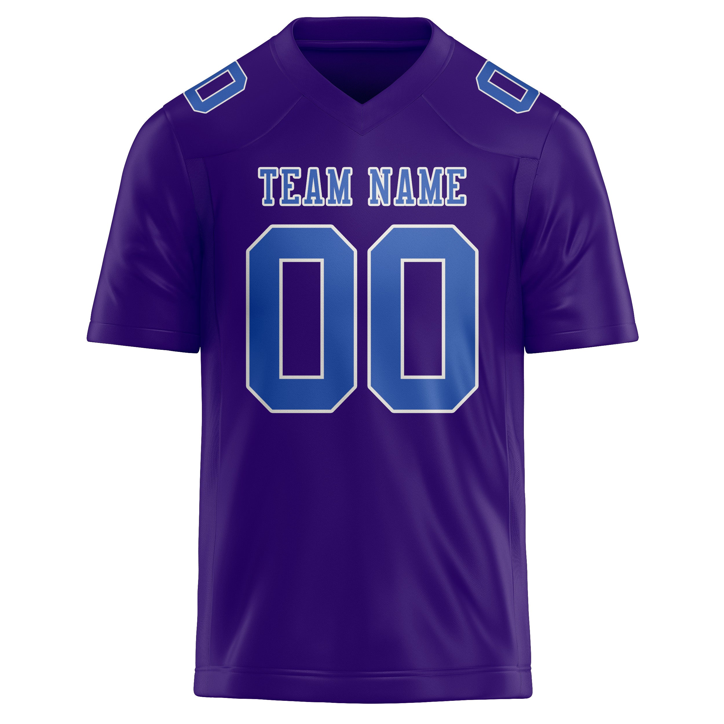 Custom Light Purple Sky Blue Football Jersey