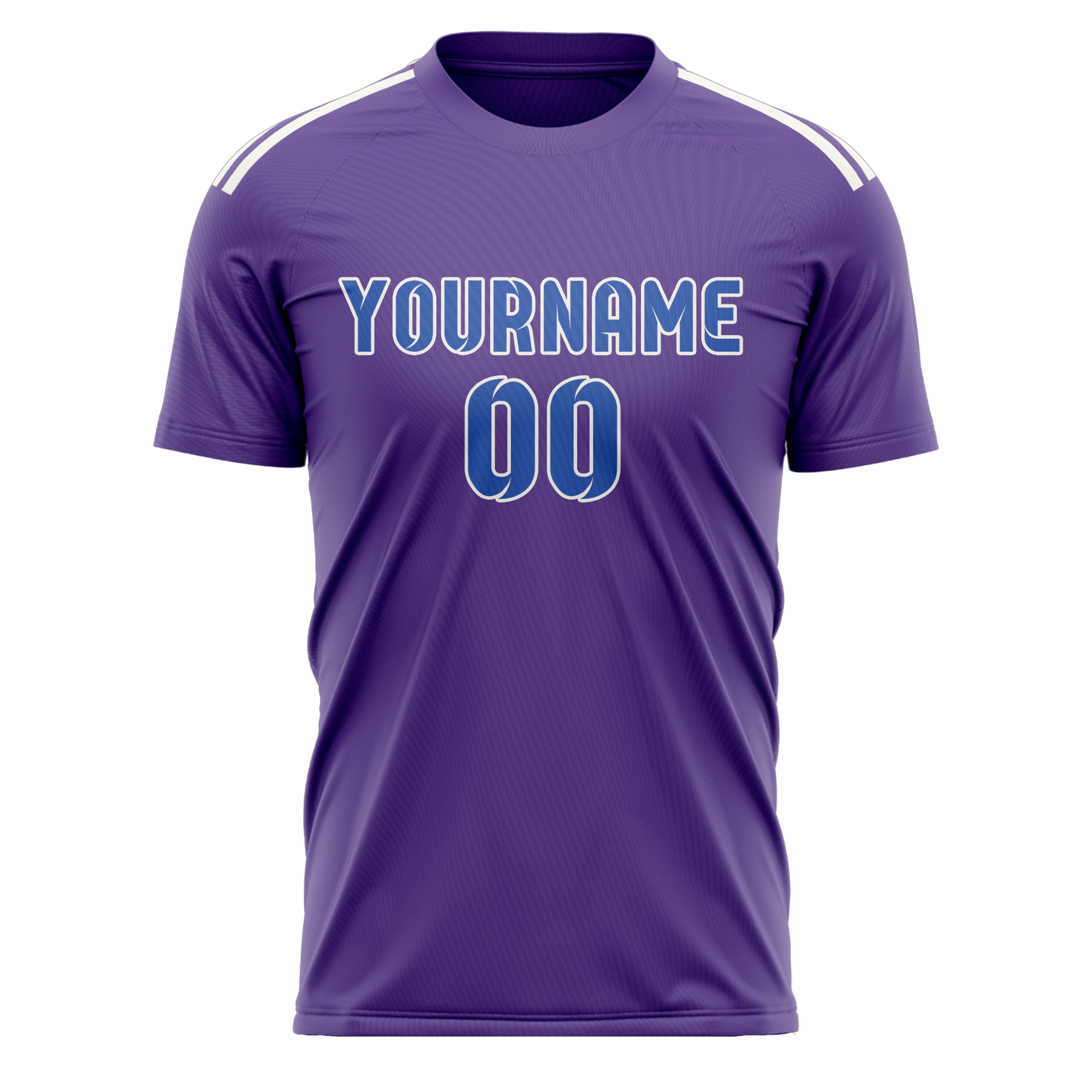 Custom Light Purple Sky Blue Soccer Jersey
