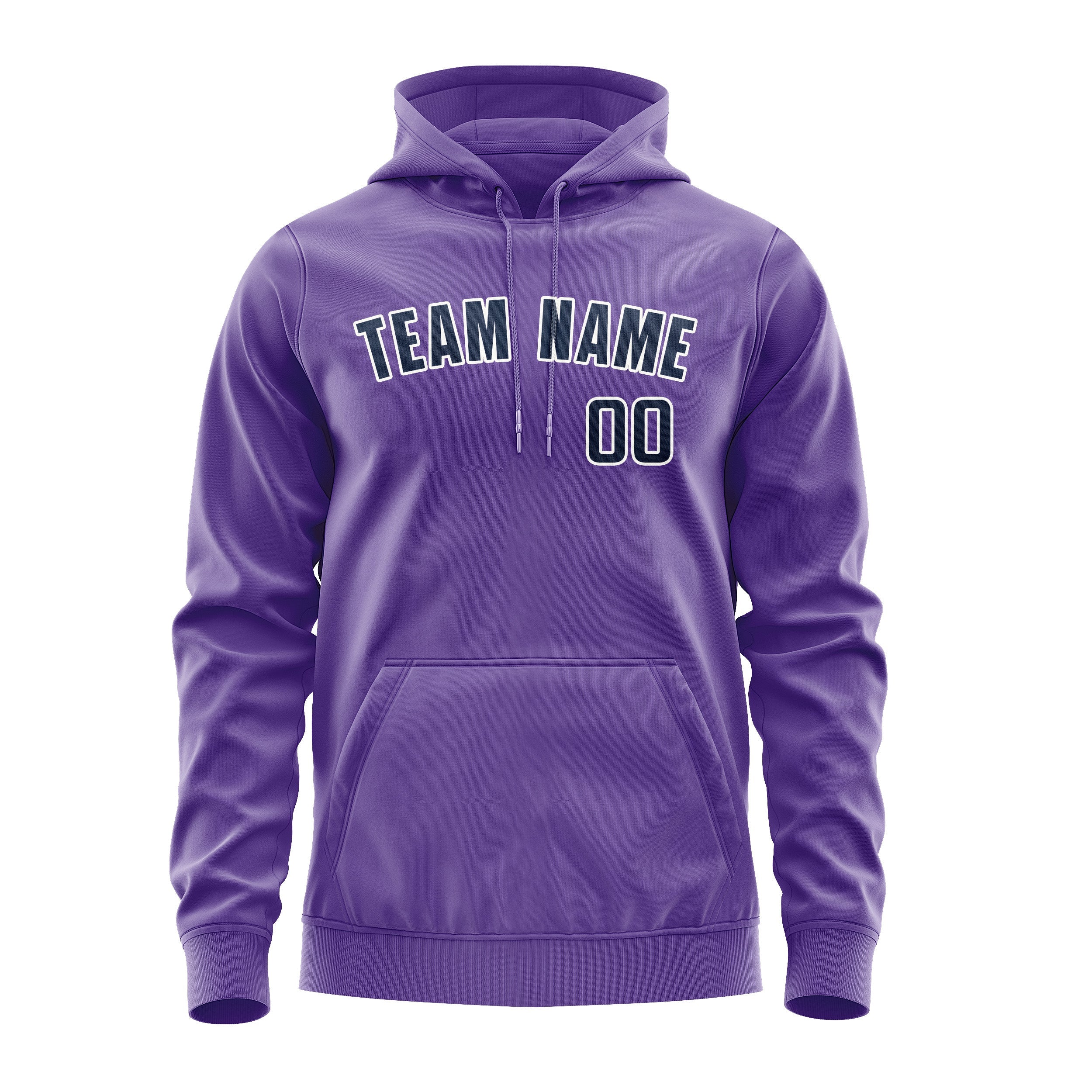 Custom Light Purple Blue Hoodie