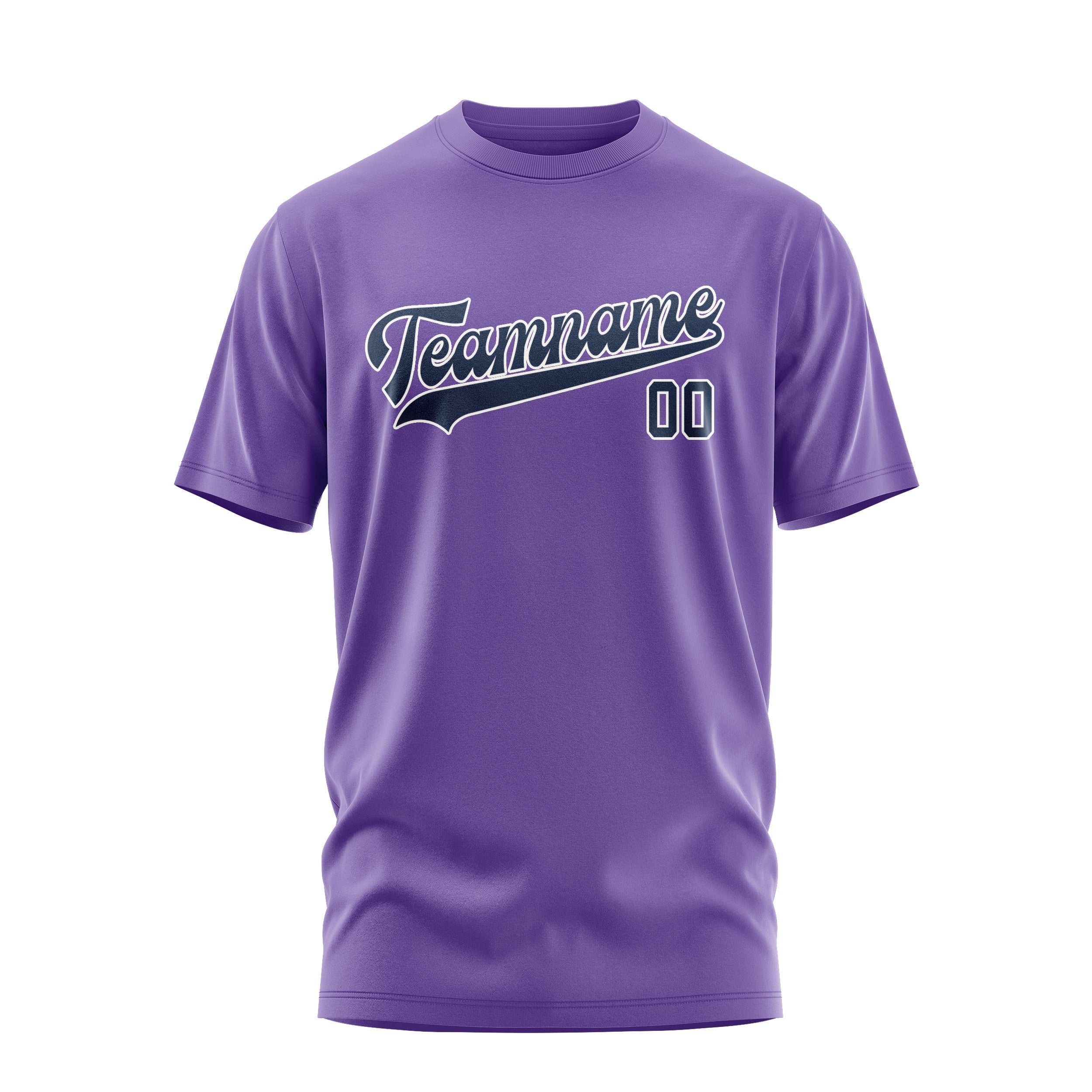 Custom Light Purple Blue T-Shirt