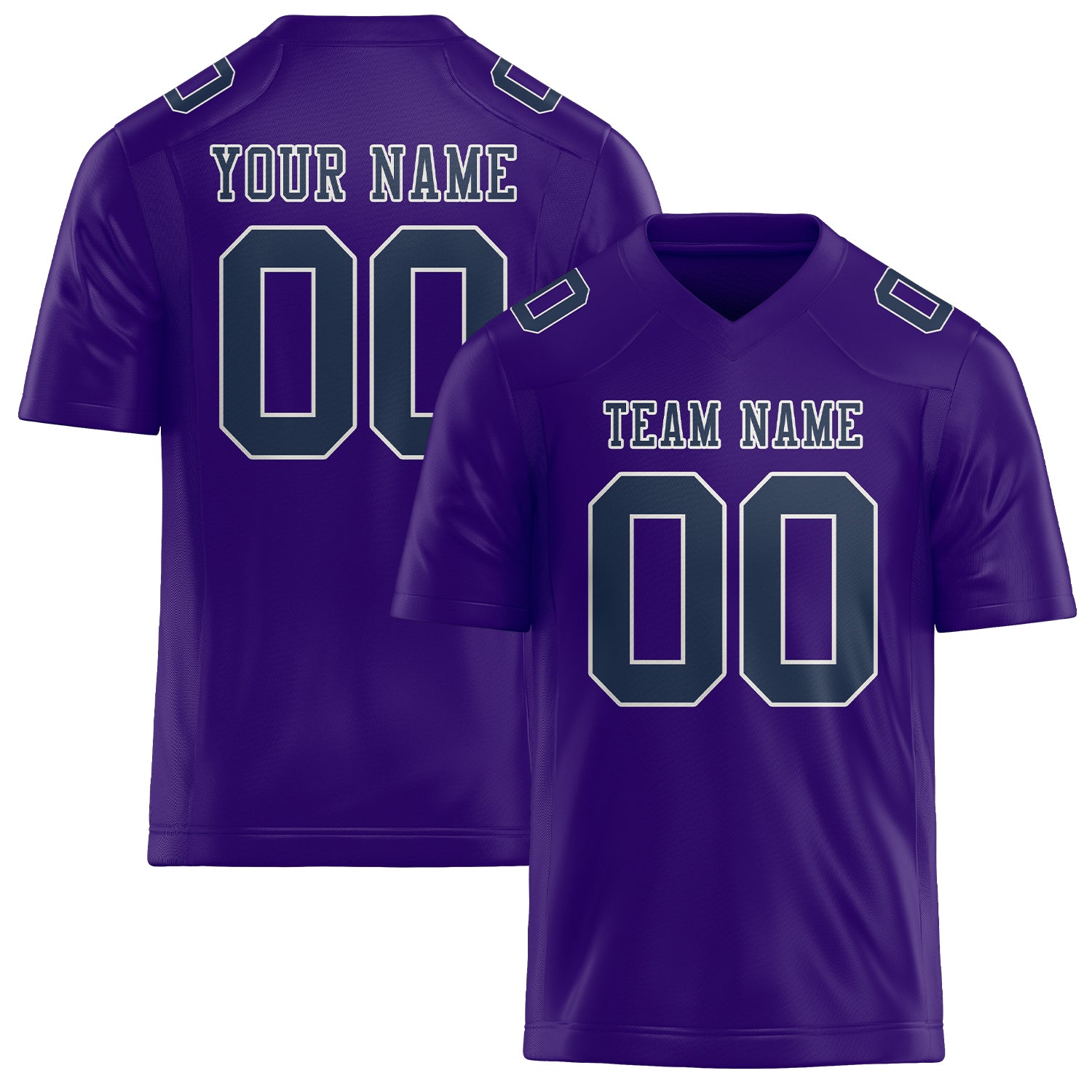 Custom Light Purple Blue Football Jersey
