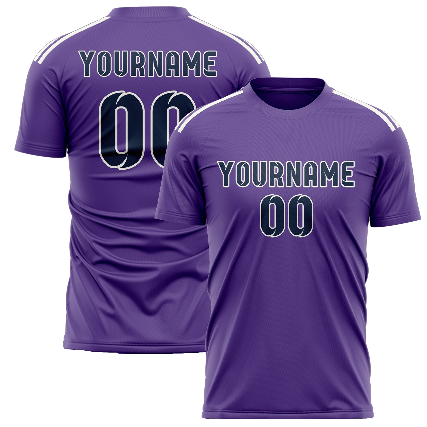 Custom Light Purple Blue Soccer Jersey