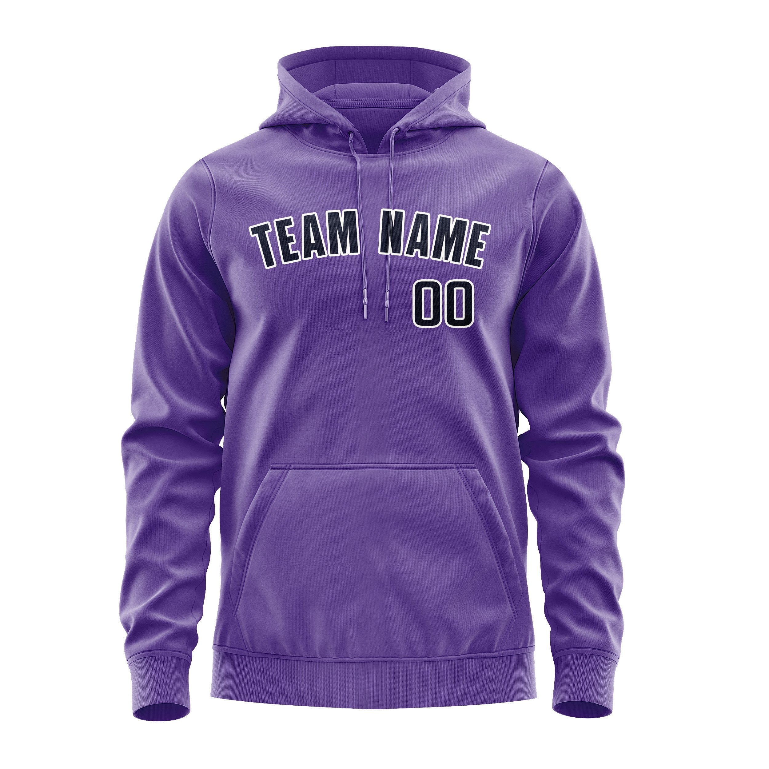 Custom Light Purple Navy Hoodie