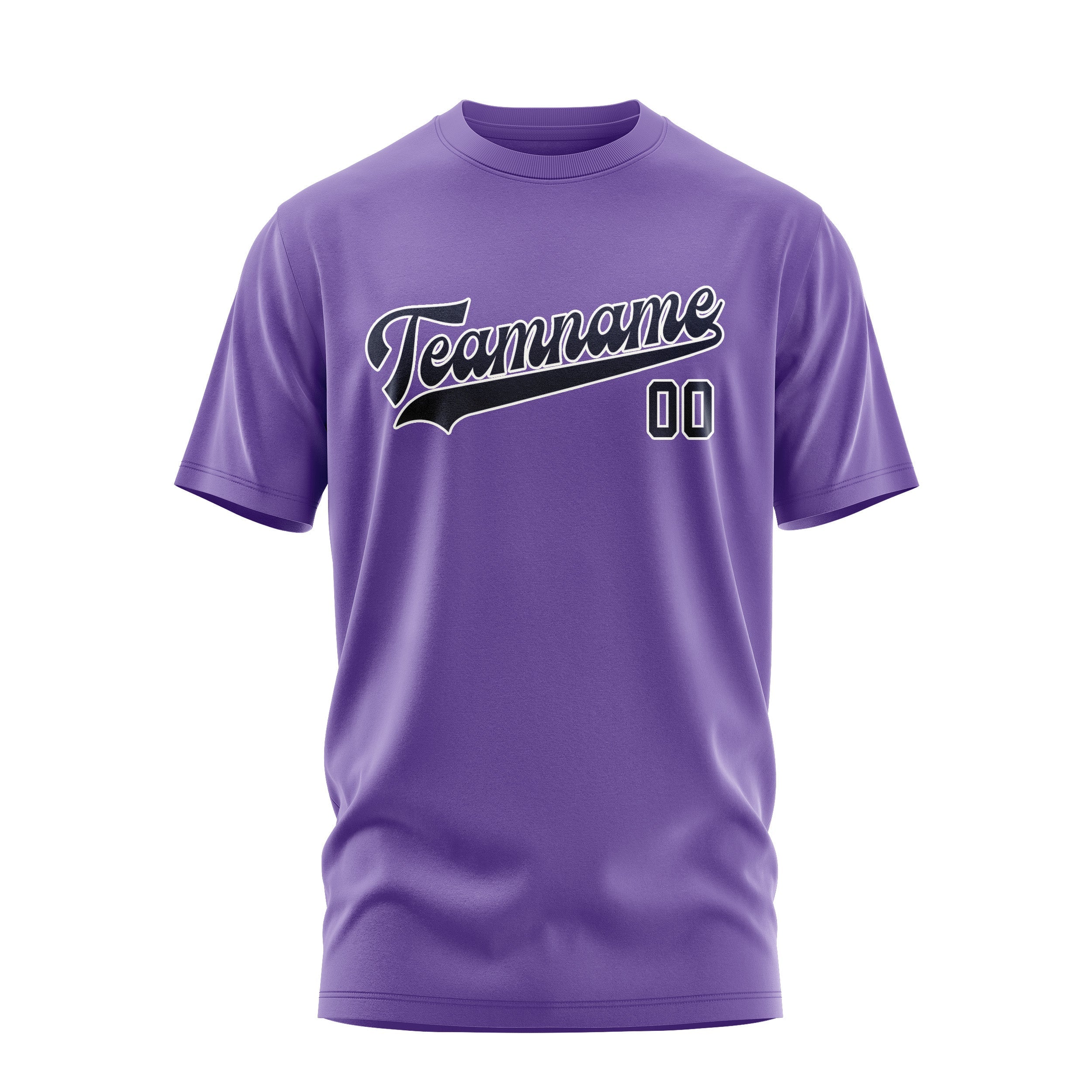 Custom Light Purple Navy T-Shirt