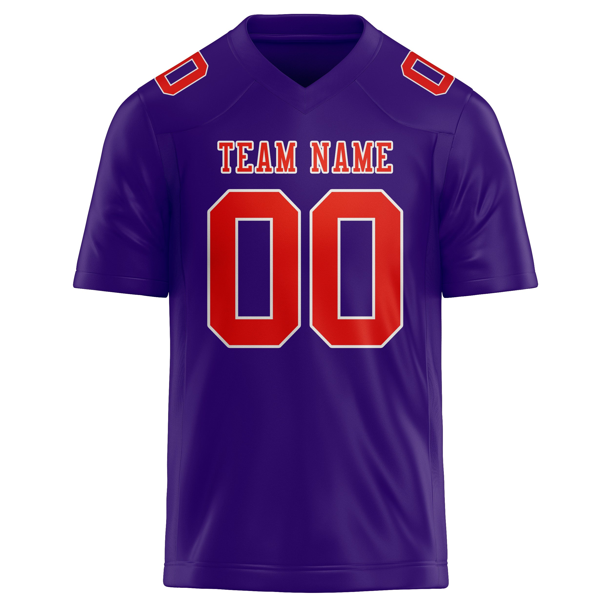 Custom Light Purple Orange Red Football Jersey