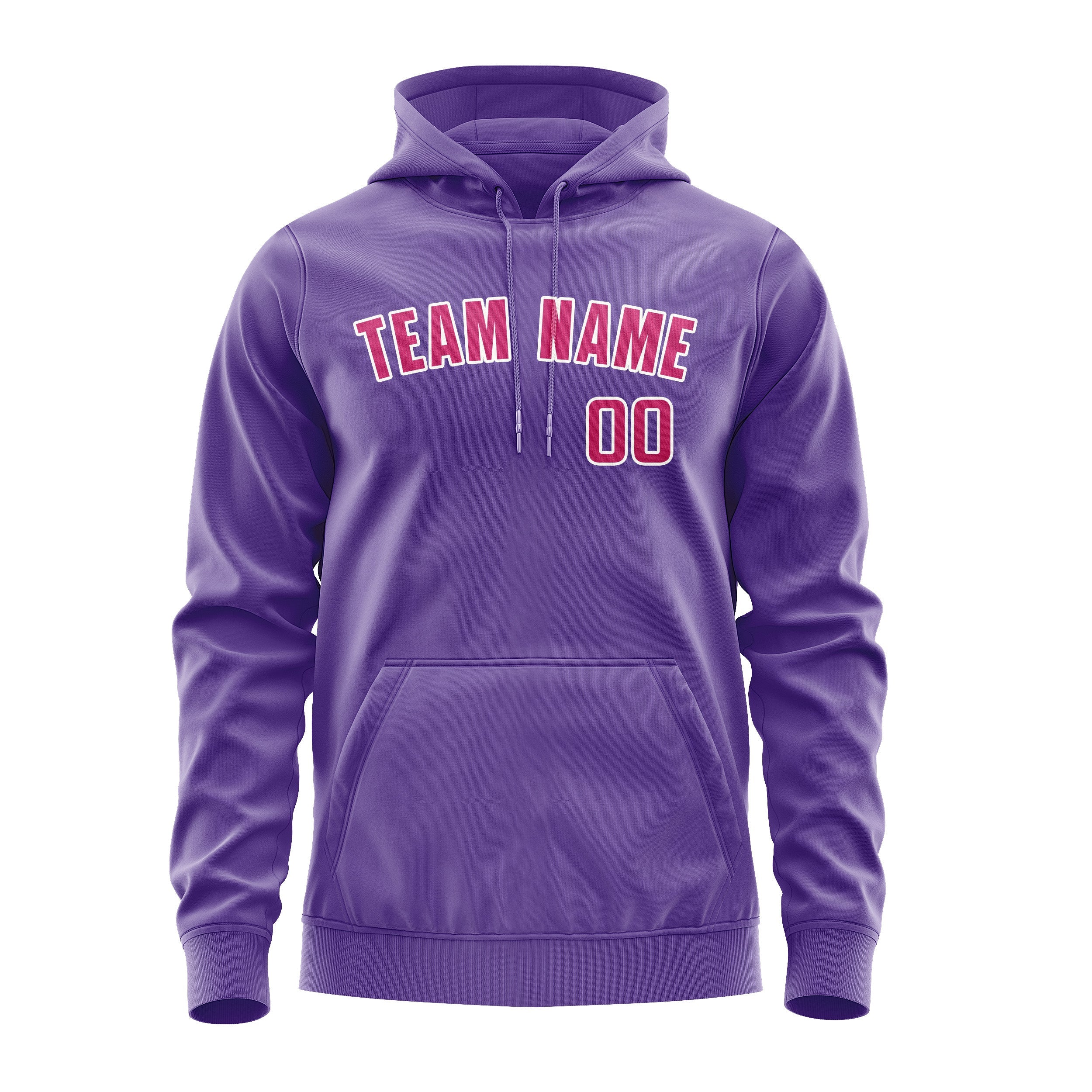 Custom Light Purple Pink Hoodie