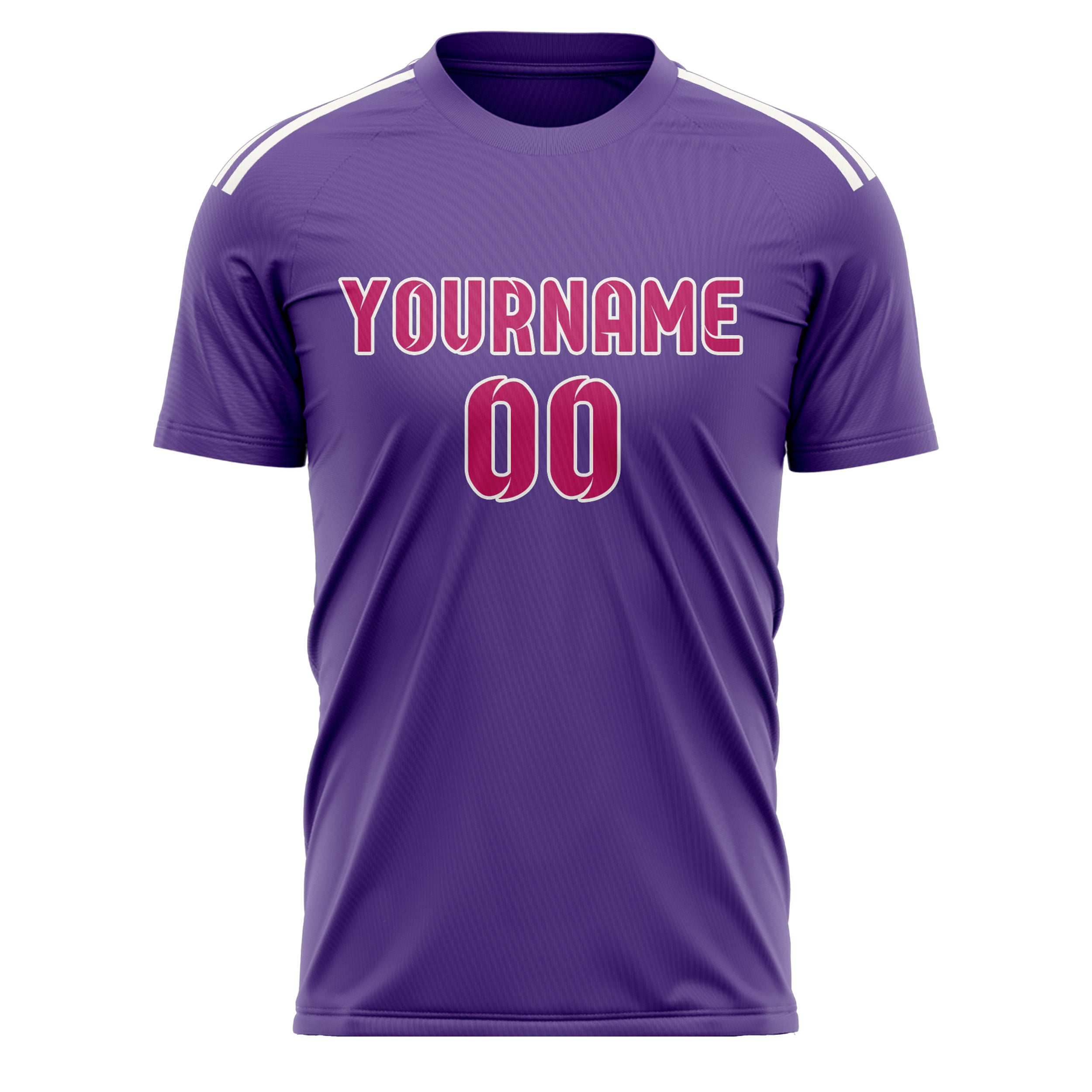 Custom Light Purple Pink Soccer Jersey
