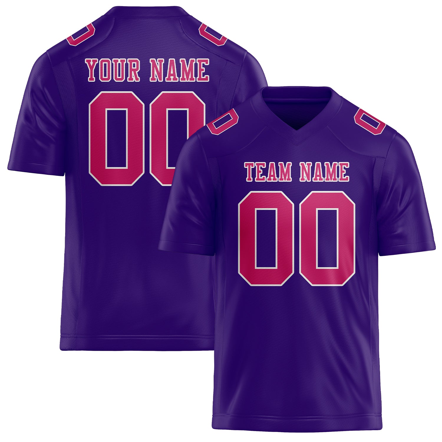 Custom Light Purple Pink Football Jersey