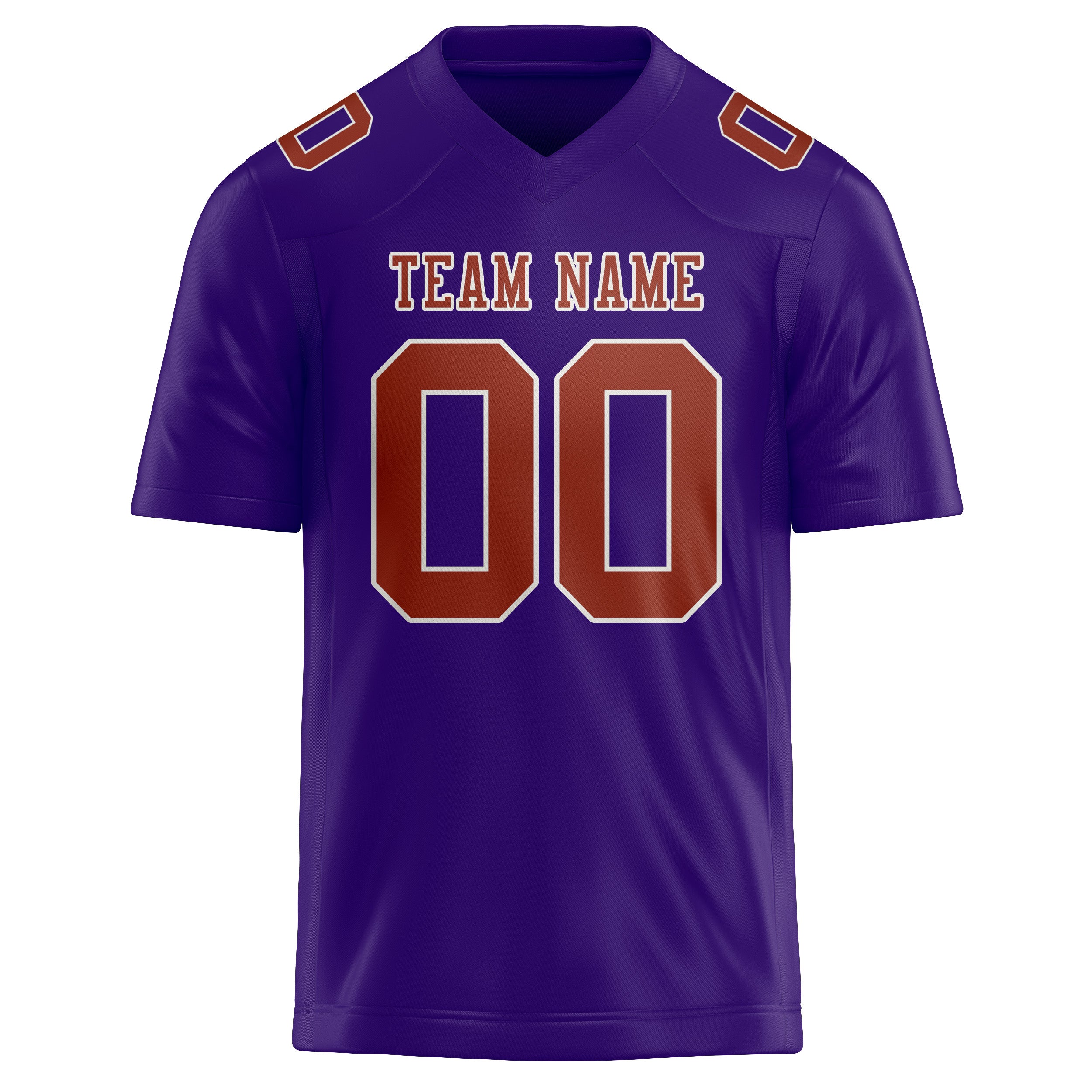 Custom Light Purple Coral Red Football Jersey