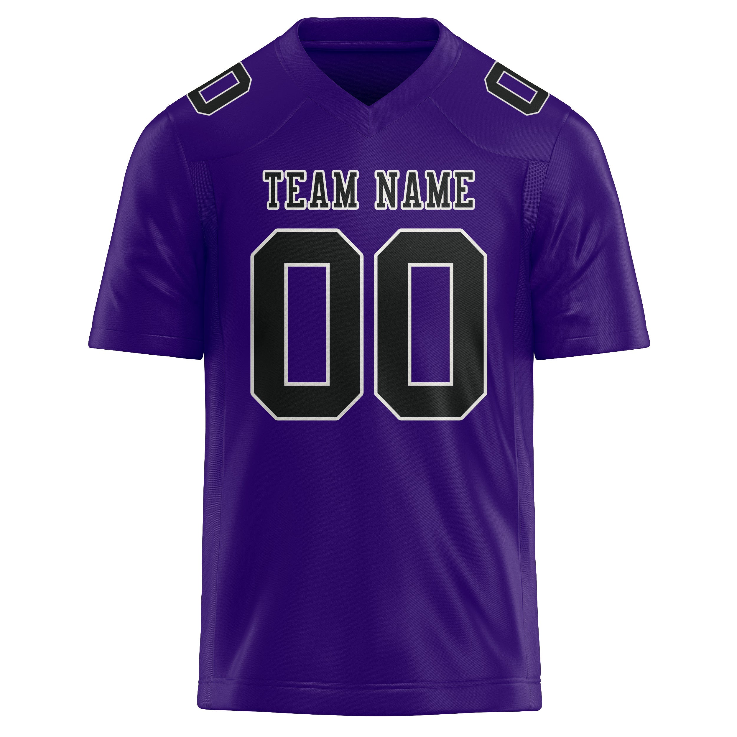 Custom Light Purple Black Football Jersey
