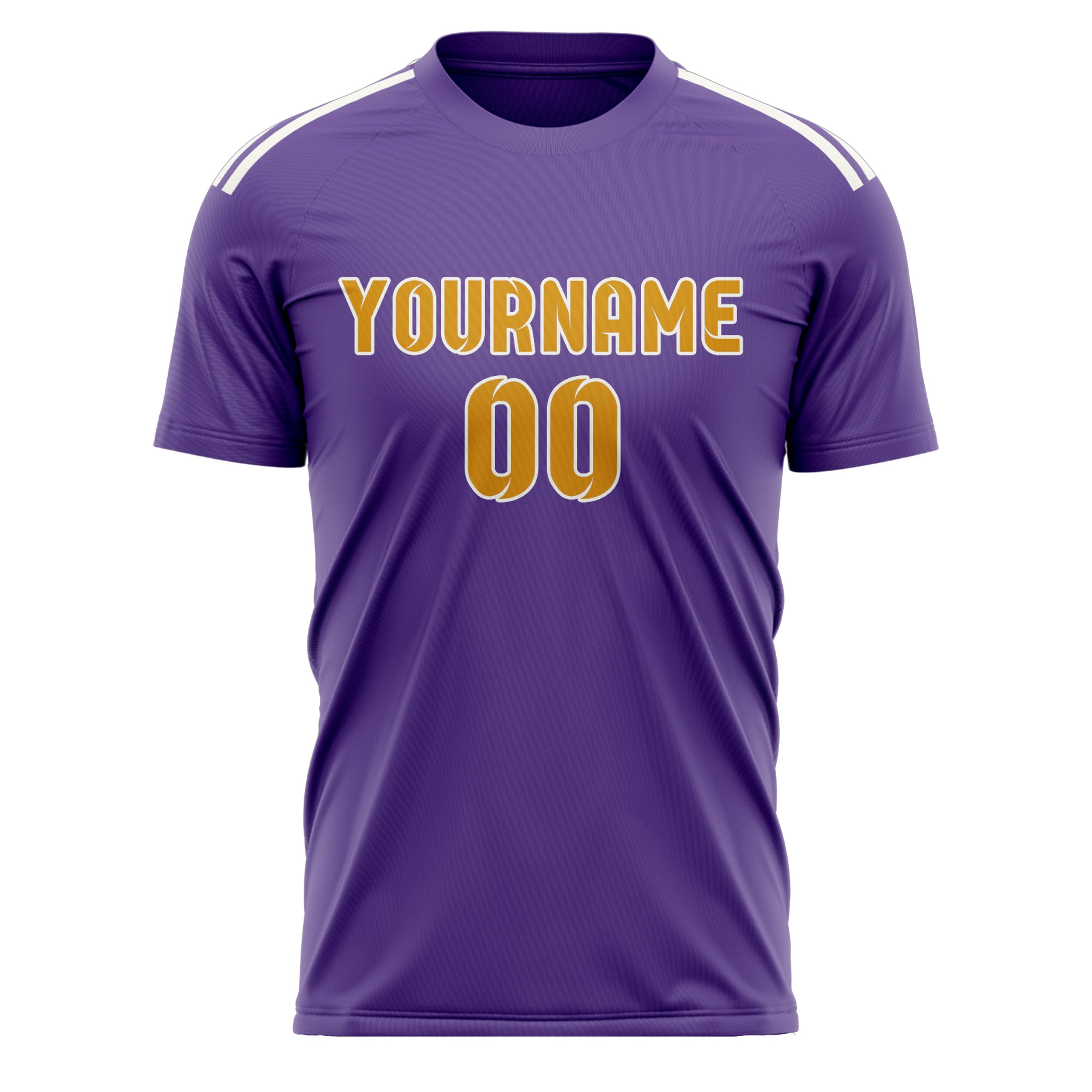 Custom Light Purple Yellow Soccer Jersey