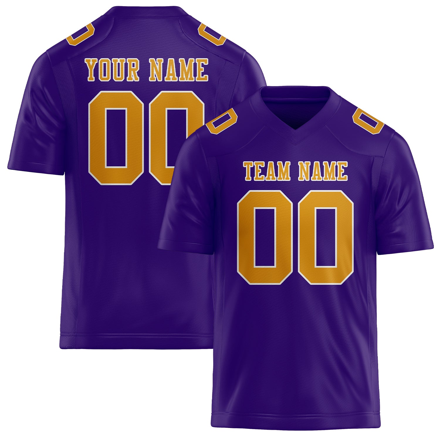 Custom Light Purple Yellow Football Jersey