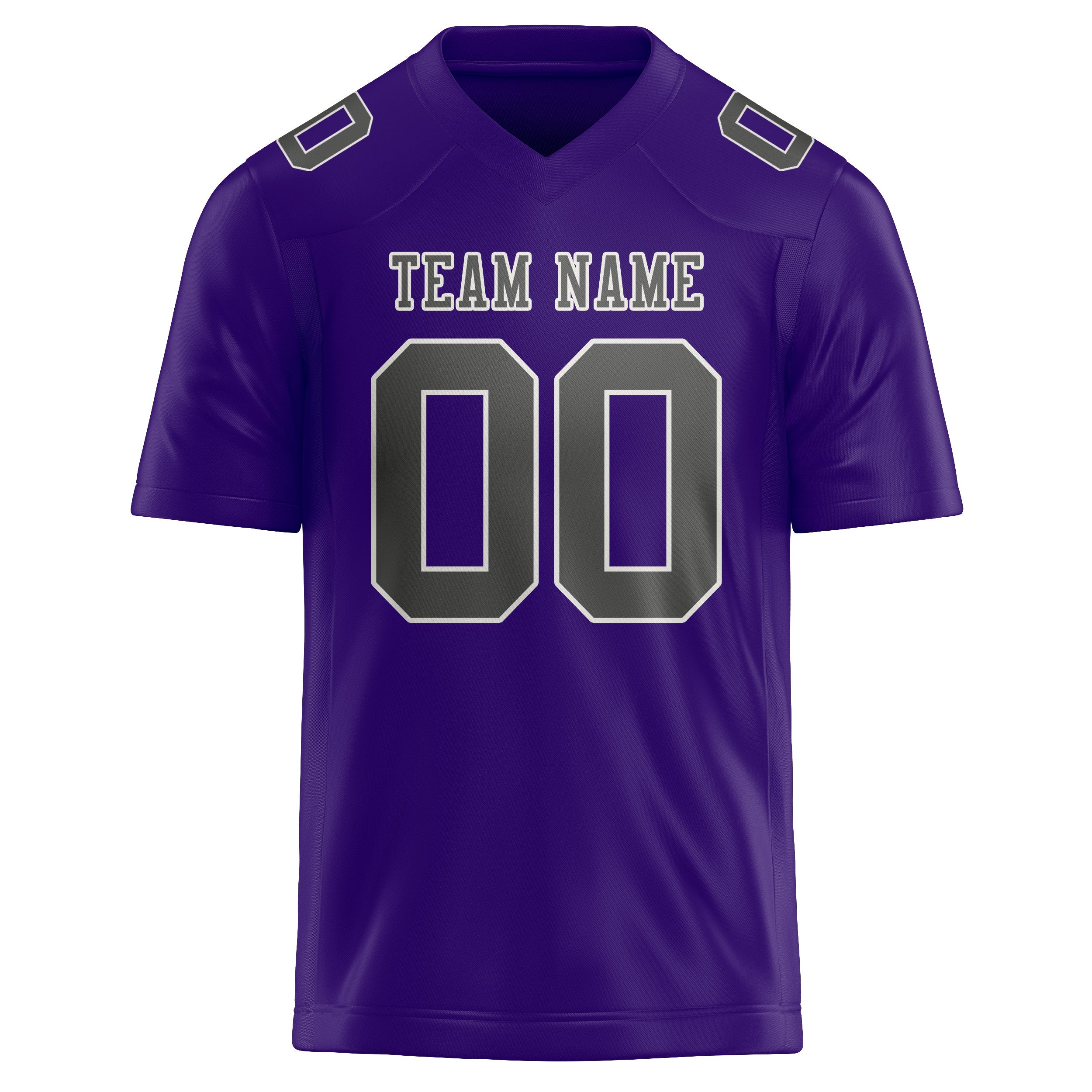 Custom Light Purple Dark Grey Football Jersey