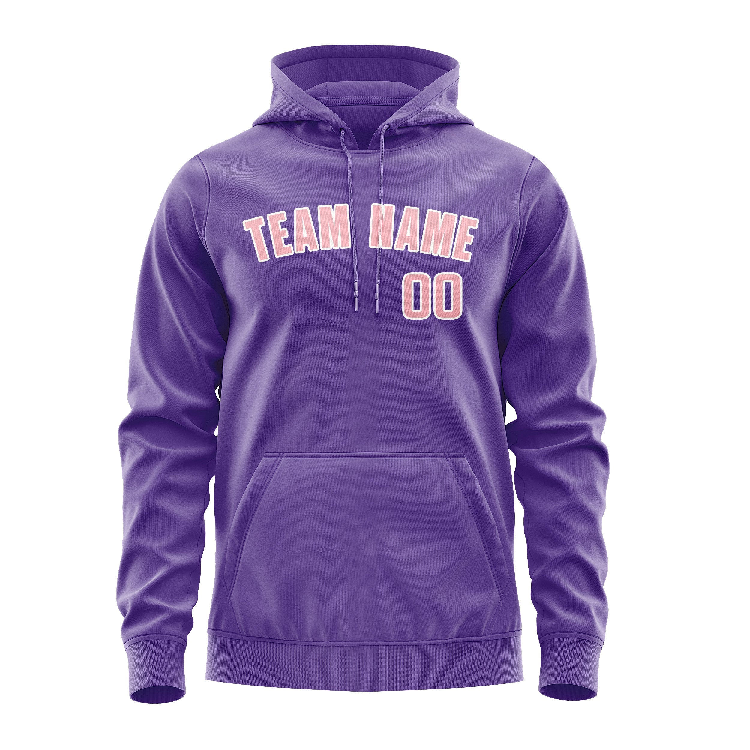 Custom Light Purple Light Pink Hoodie