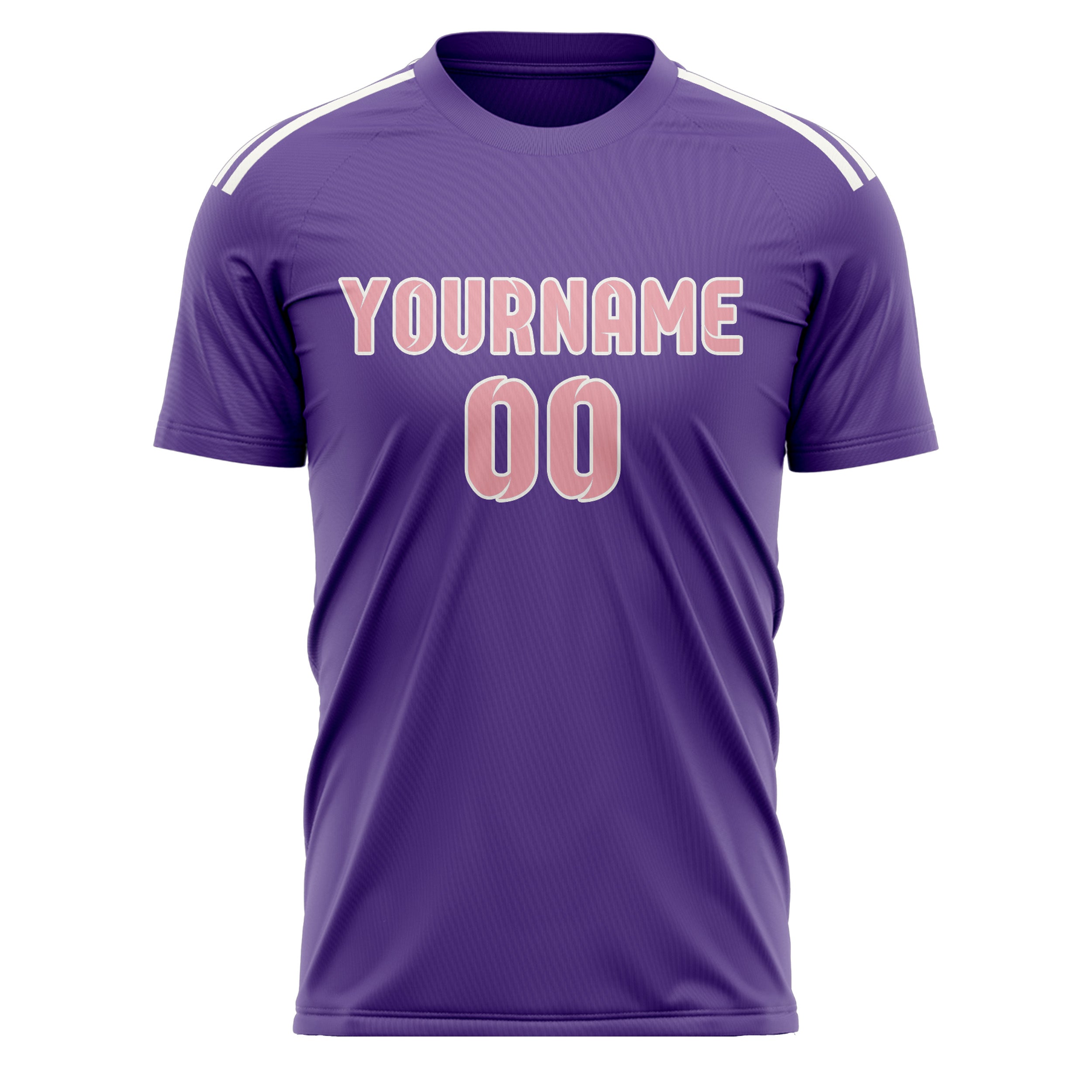 Custom Light Purple Light Pink Soccer Jersey