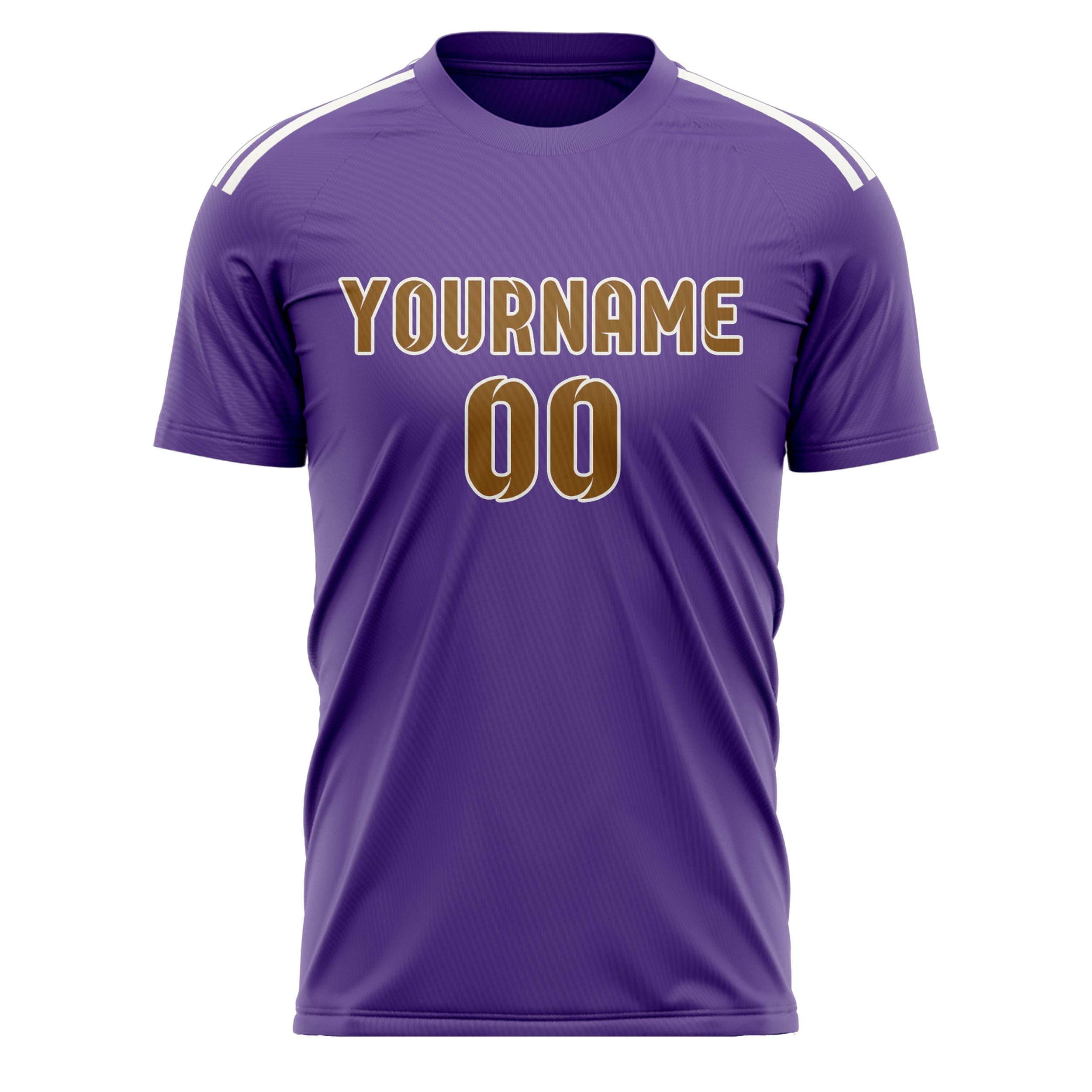 Custom Light Purple Khaki Soccer Jersey