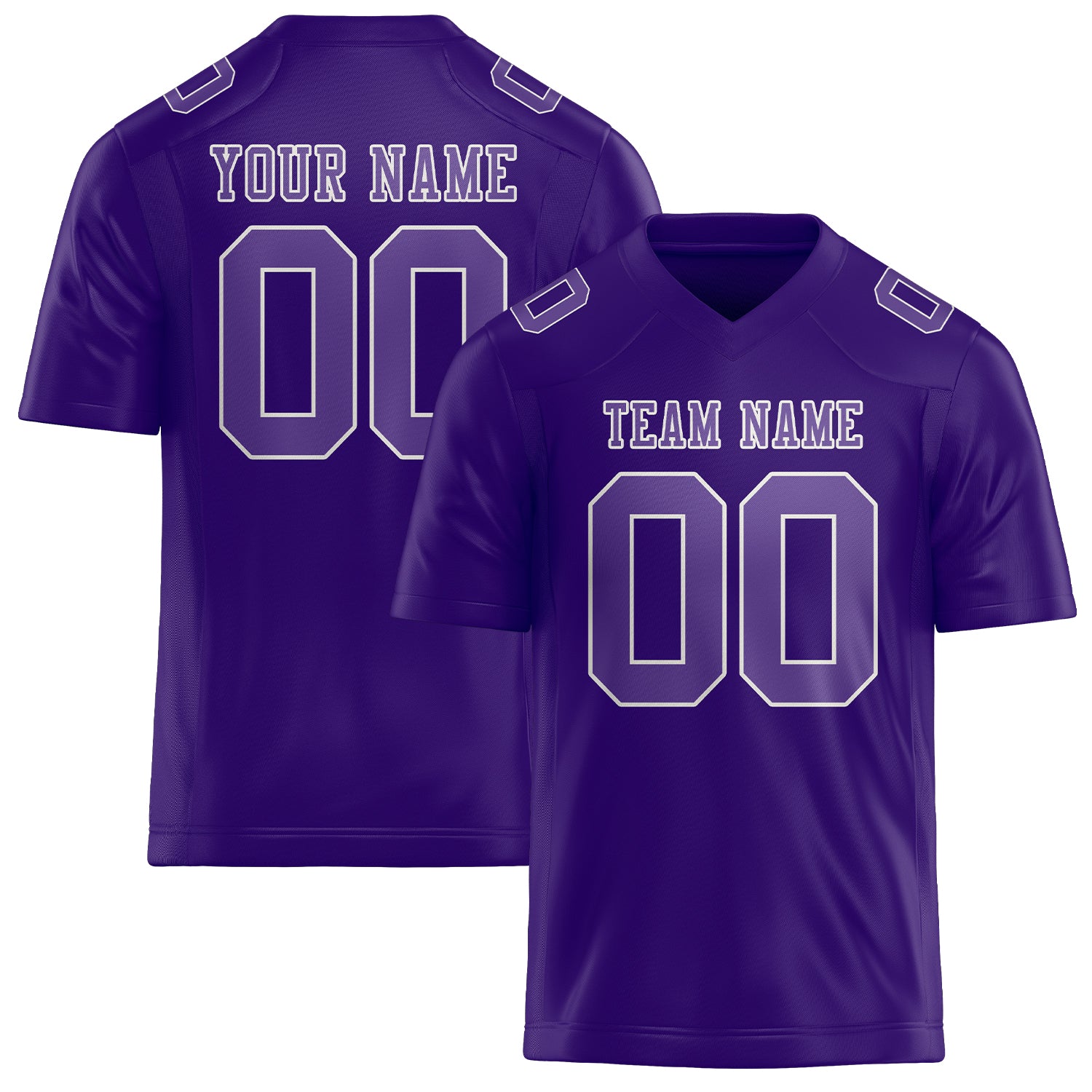 Custom Light Purple Light Purple Football Jersey