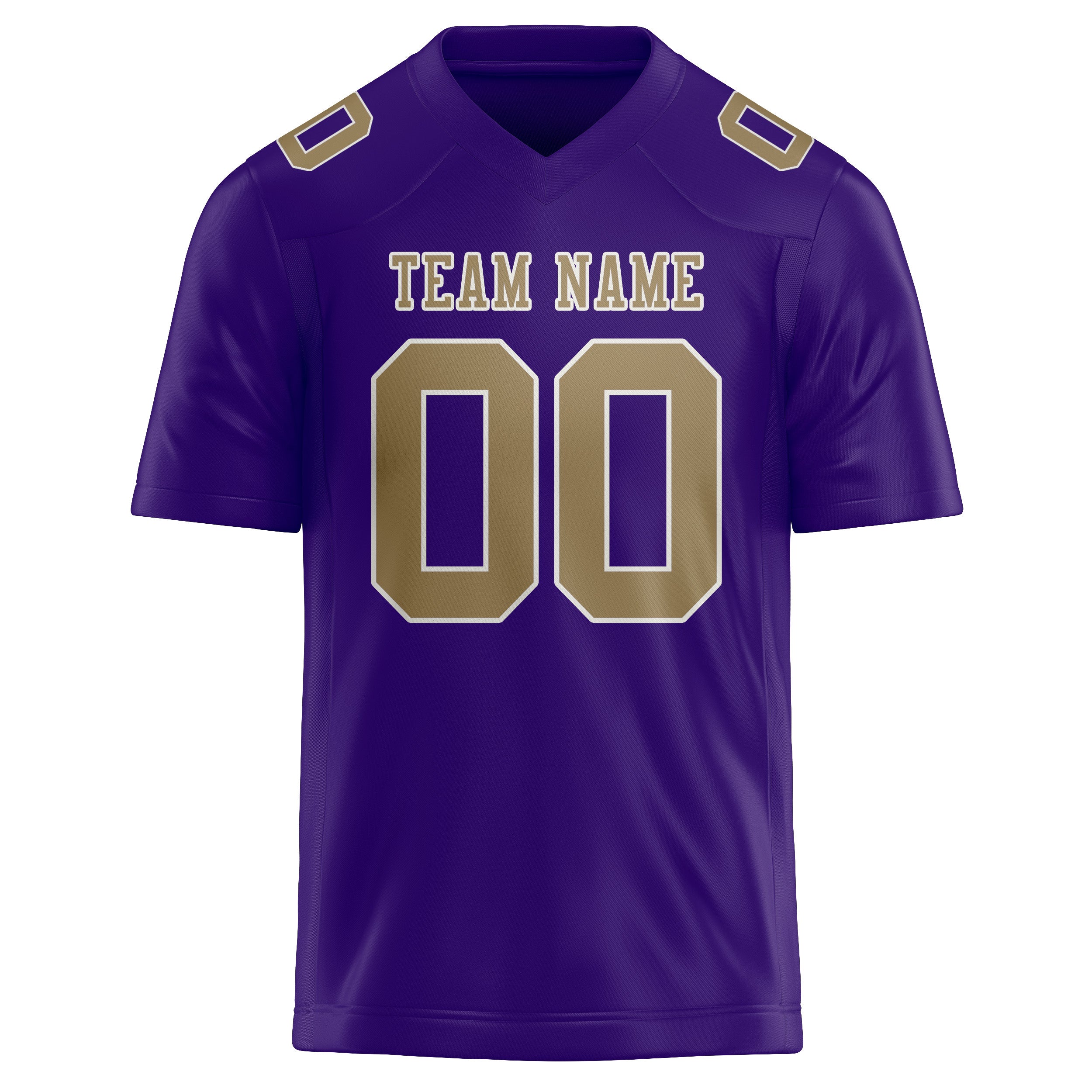 Custom Light Purple Light Khaki Football Jersey
