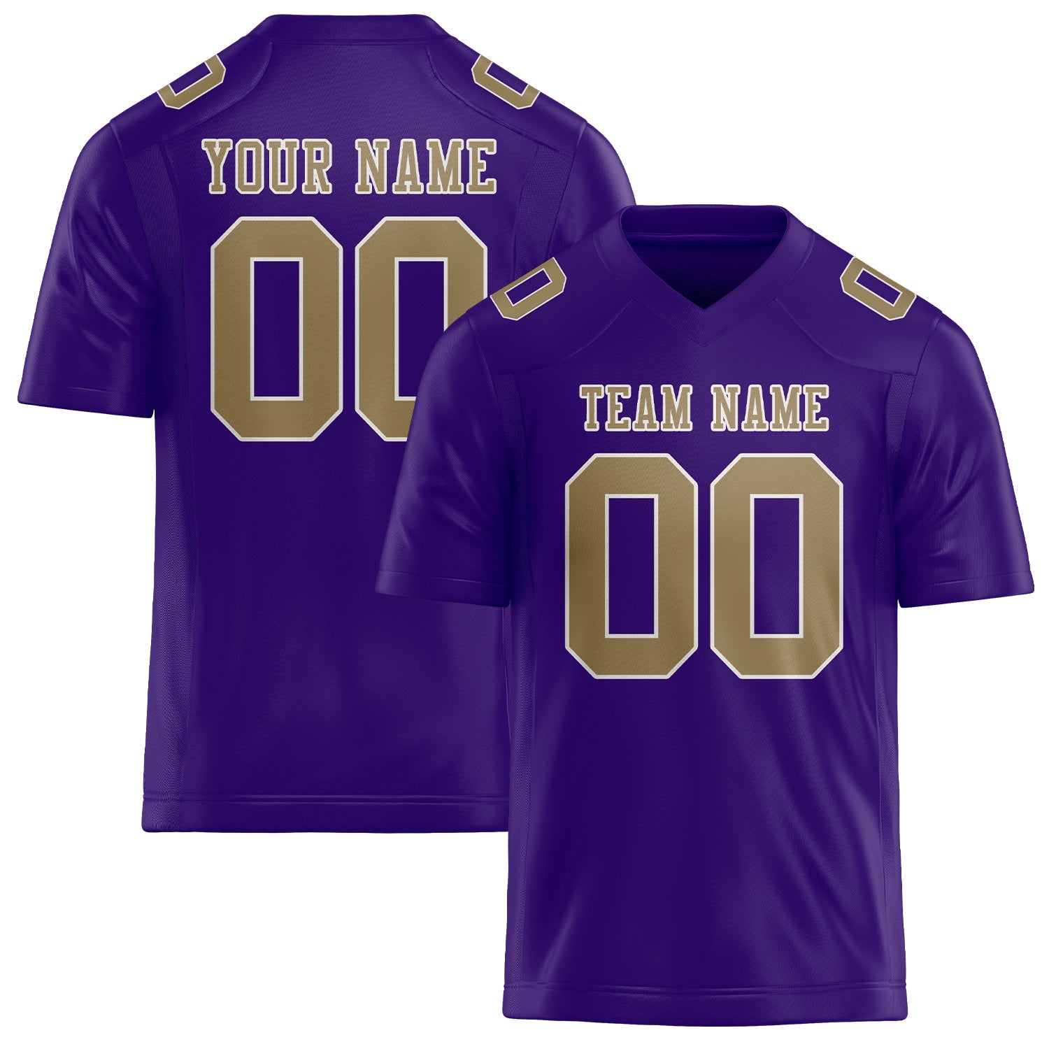 Custom Light Purple Light Khaki Football Jersey