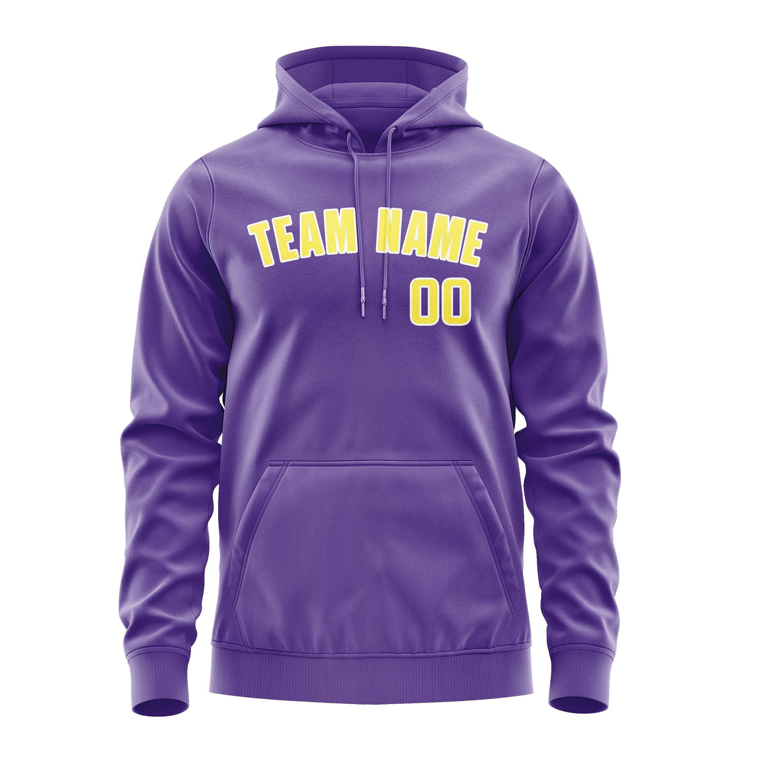 Custom Light Purple Light Yellow Hoodie