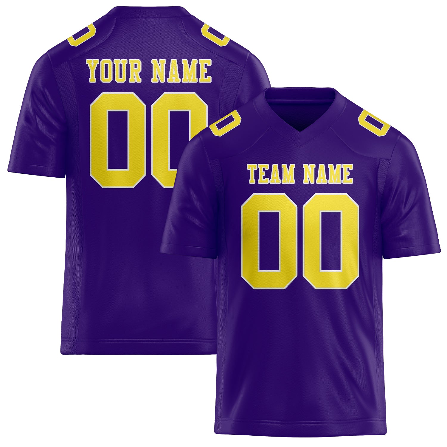 Custom Light Purple Light Yellow Football Jersey