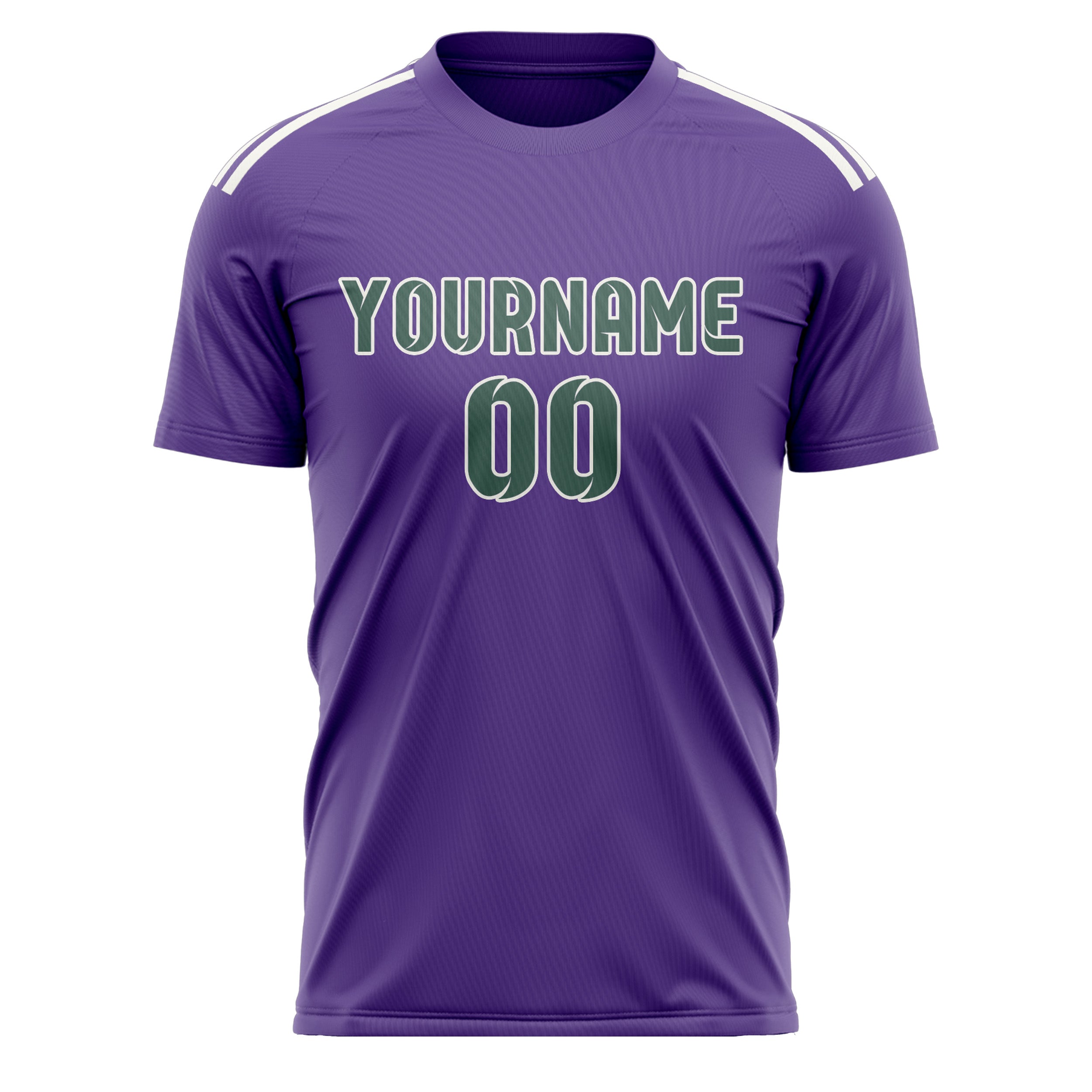 Custom Light Purple Blue Green Soccer Jersey