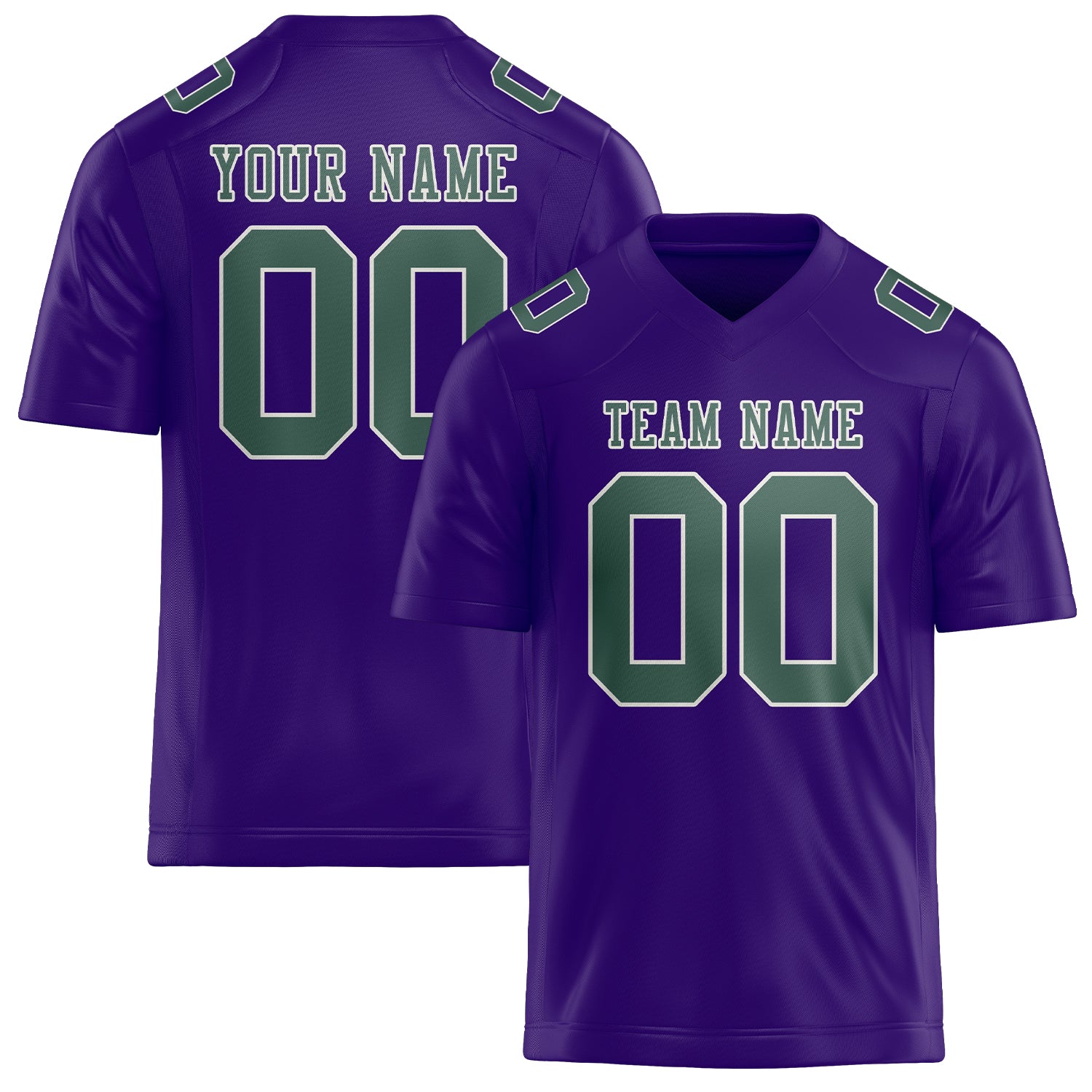 Custom Light Purple Blue Green Football Jersey