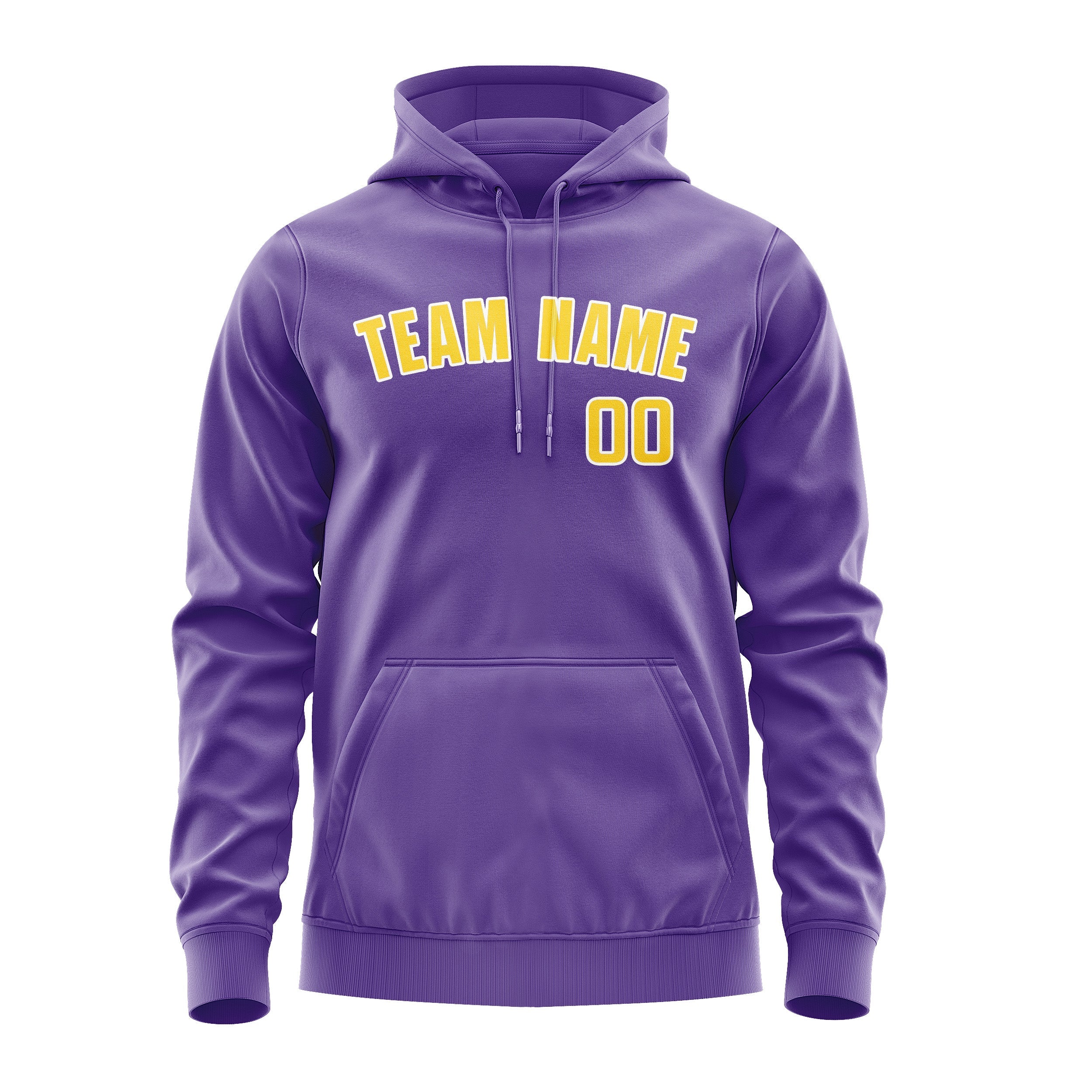 Custom Light Purple Gold Hoodie
