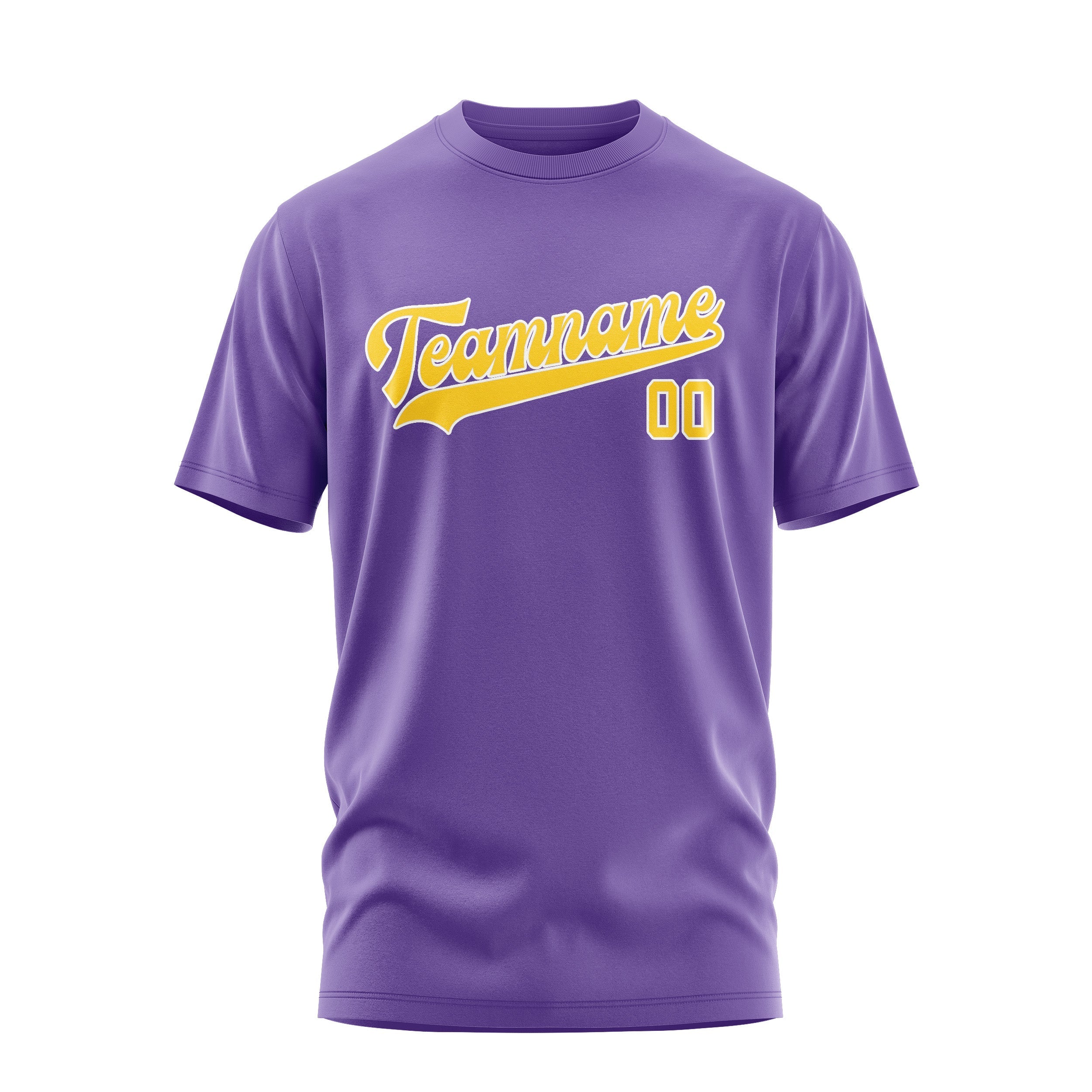 Custom Light Purple Gold T-Shirt
