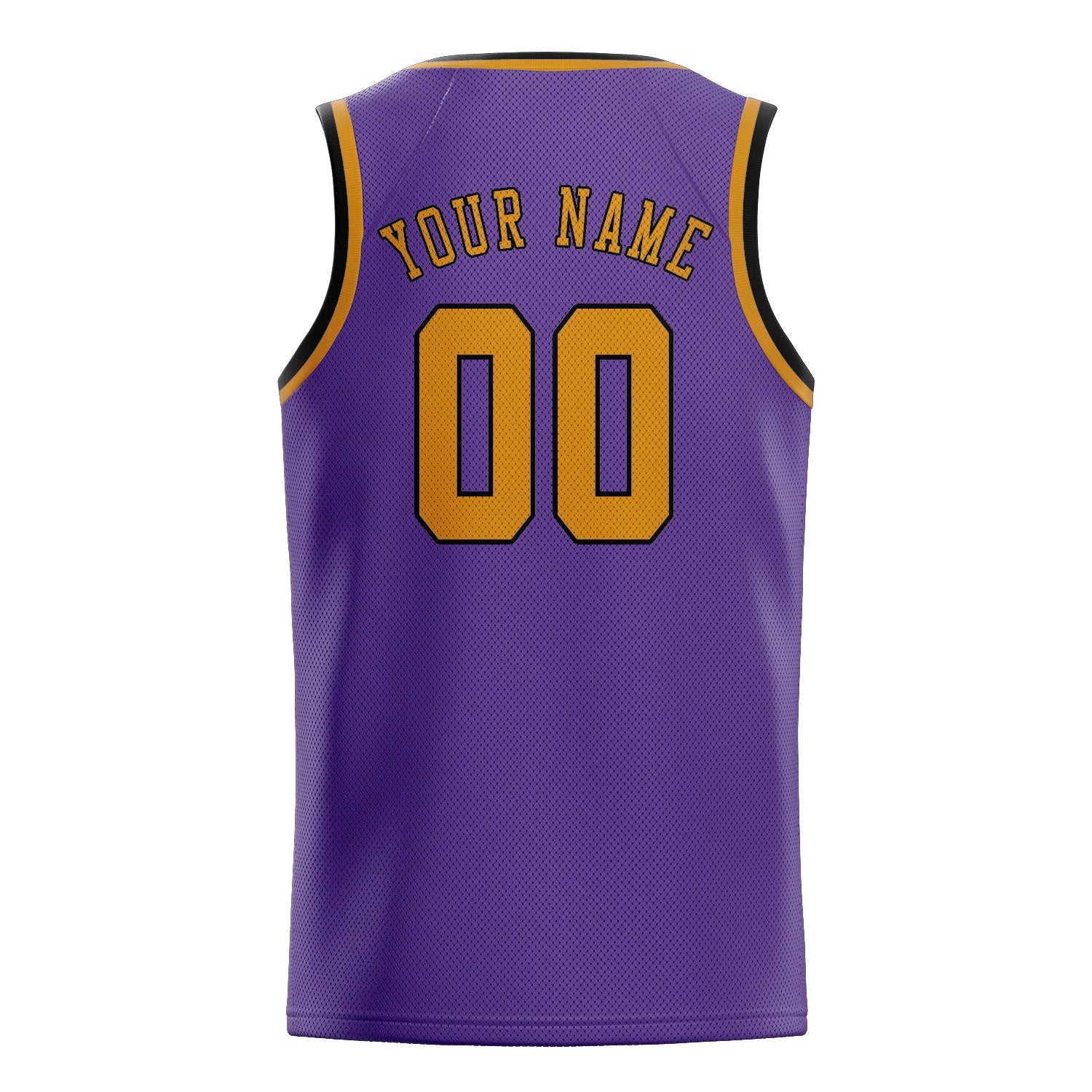 Custom Light Purple Yellow Basketball Jersey