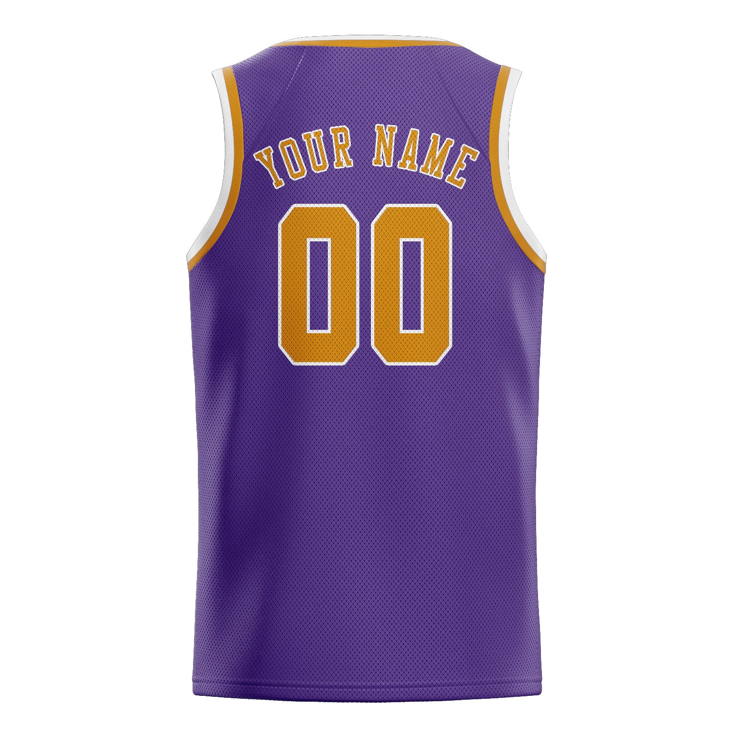 Custom Light Purple Yellow Basketball Jersey