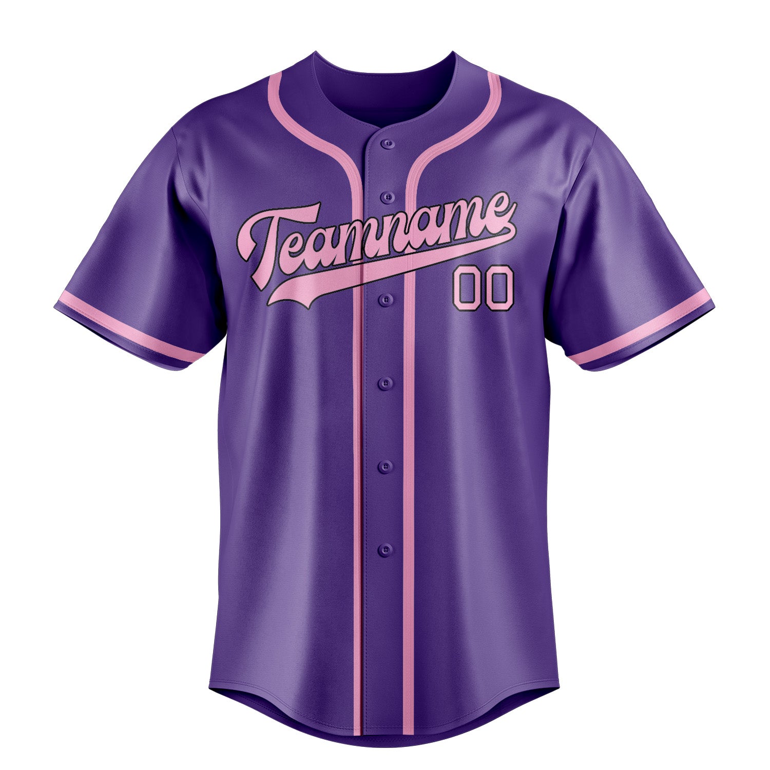 Custom Light Purple Light Pink Baseball Jersey