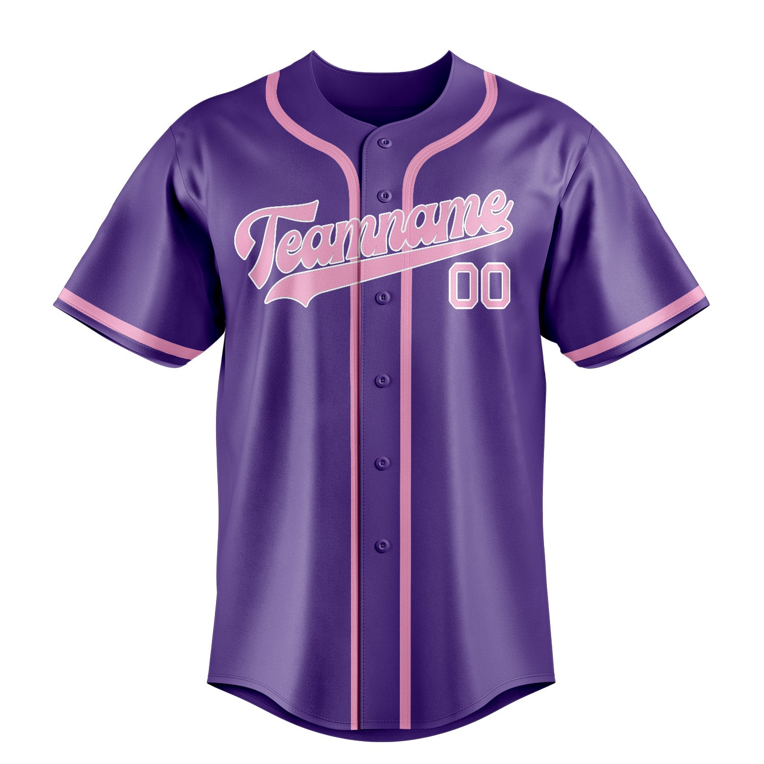 Custom Light Purple Light Pink Baseball Jersey